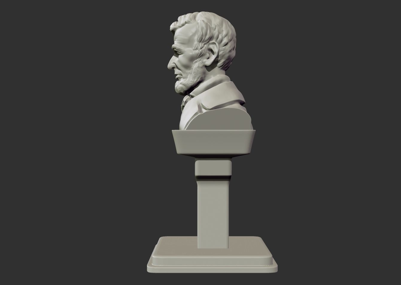 Abraham Lincoln Bust 3D print model_4
