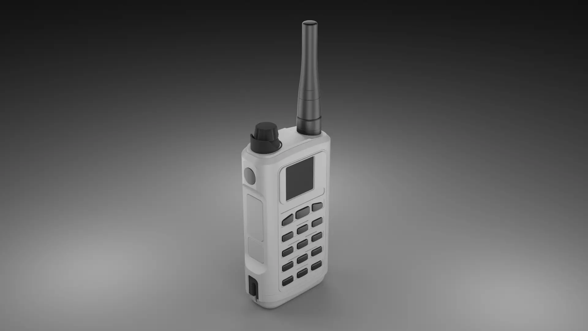Transceiver walkie talkie 3D model_0