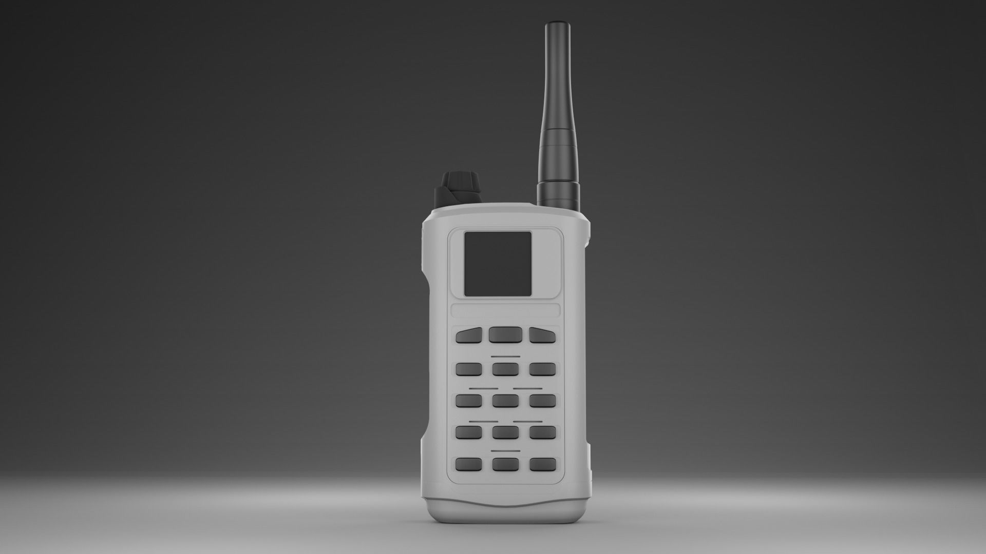Transceiver walkie talkie 3D model_3