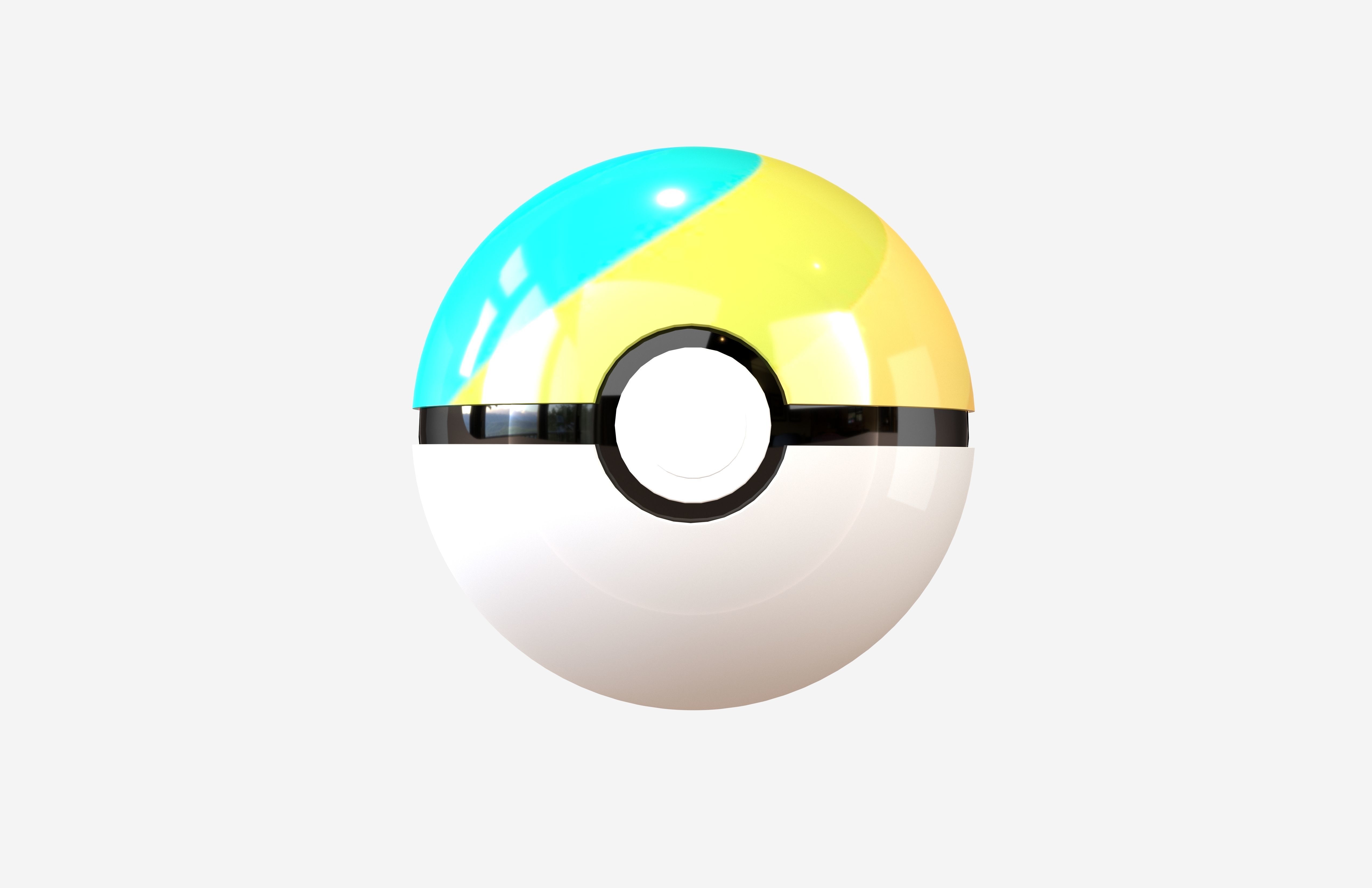 Rainbow Ball v1 001 Low-poly 3D model_1