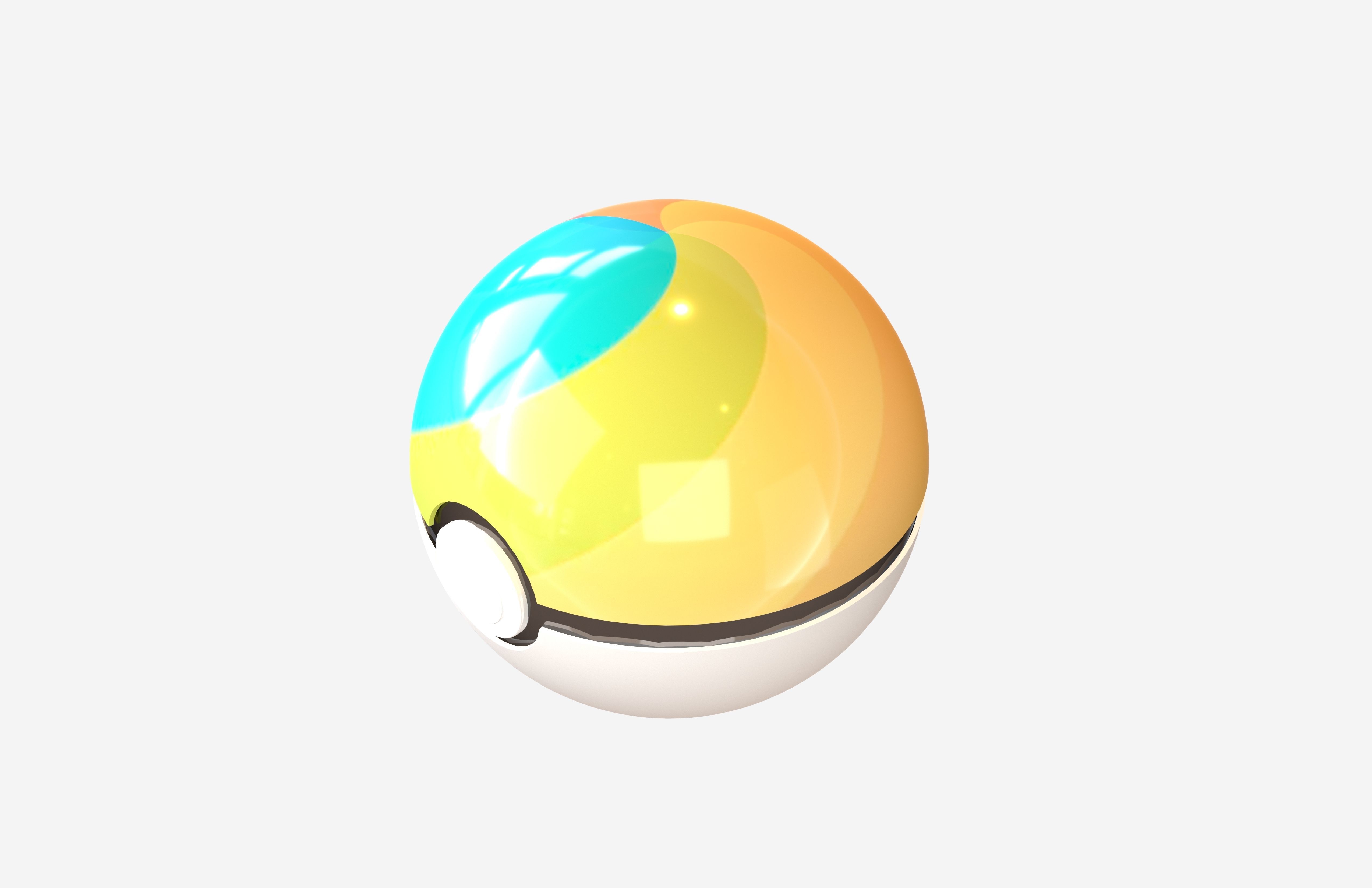 Rainbow Ball v1 001 Low-poly 3D model_2