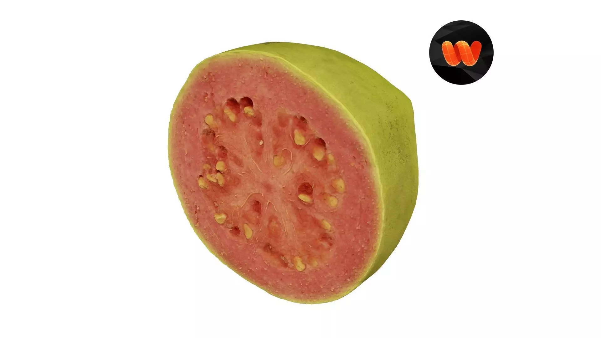 Half a Guava - Extreme Definition Scanned 3D model_0