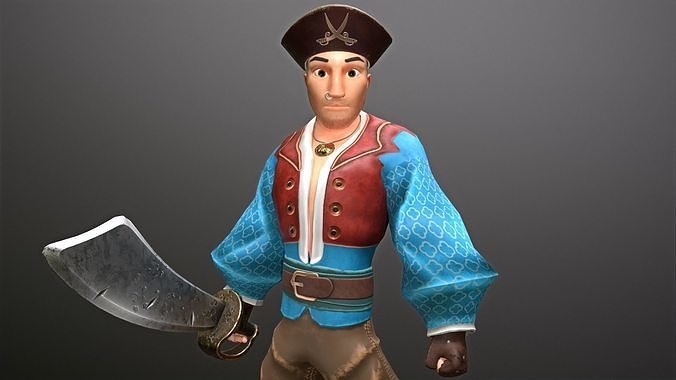 Pirate Bob Low-poly 3D model