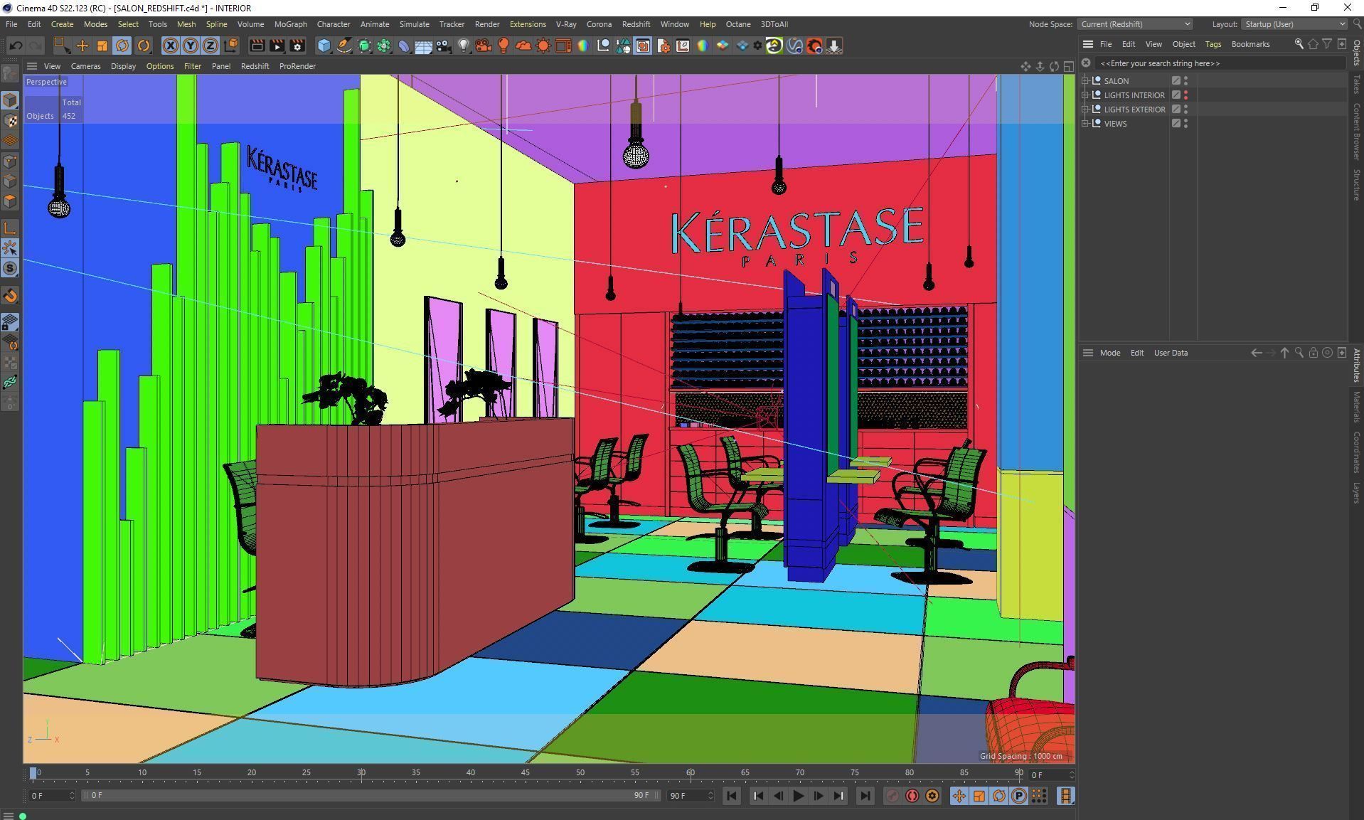 Redshift - C4D Scene files - Salon Scene interior 3D model_7