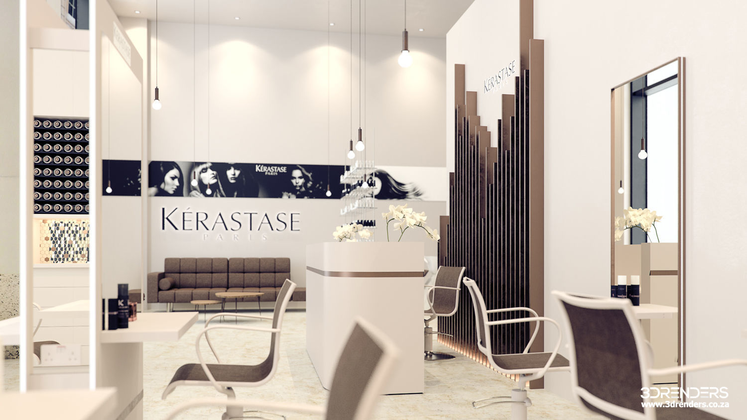Redshift - C4D Scene files - Salon Scene interior 3D model_2