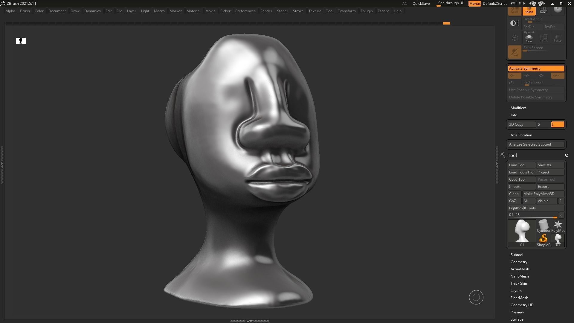 character head Idol modern sculpture 3d print model 73 3D print model_5