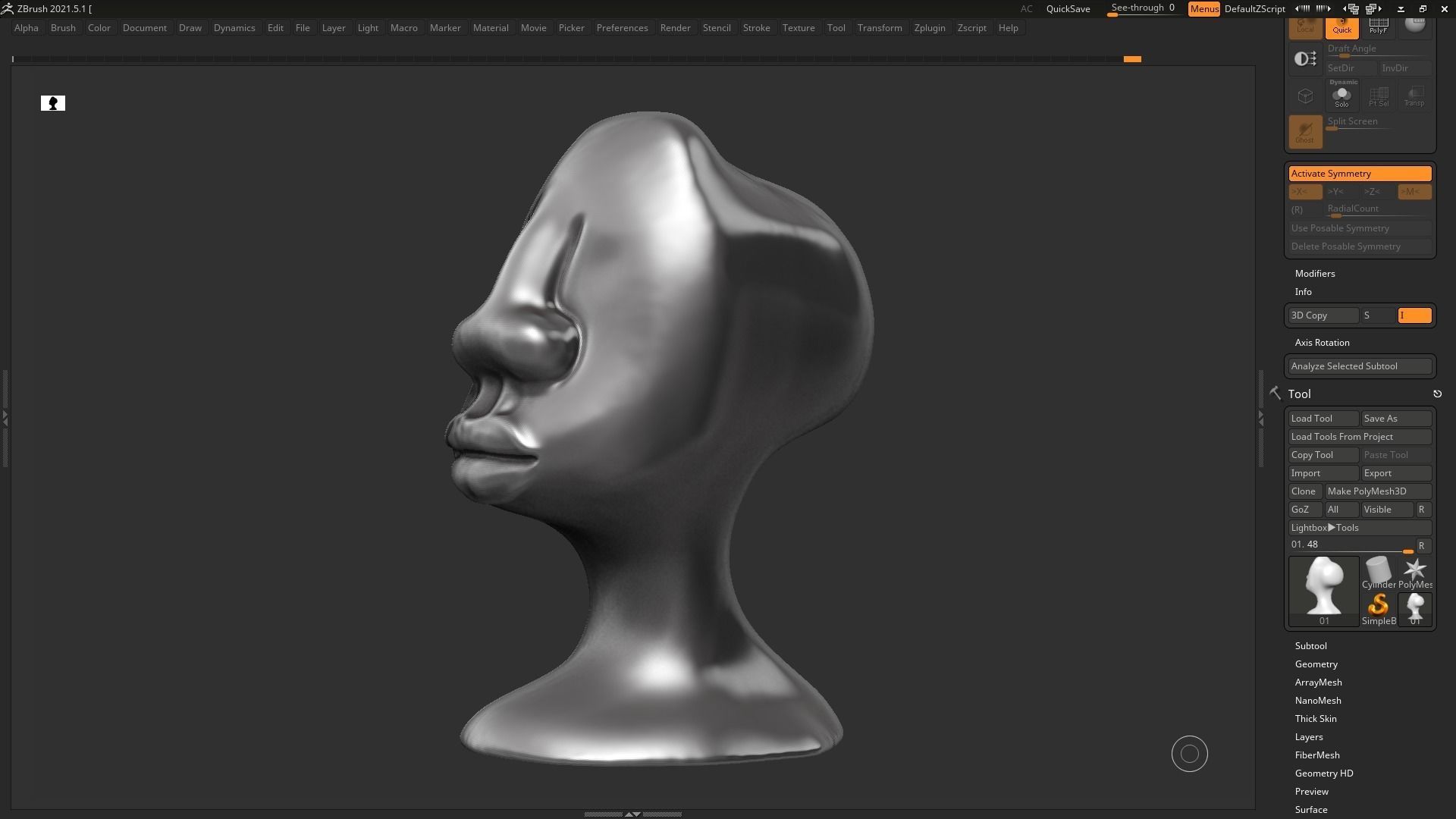 character head Idol modern sculpture 3d print model 73 3D print model_12