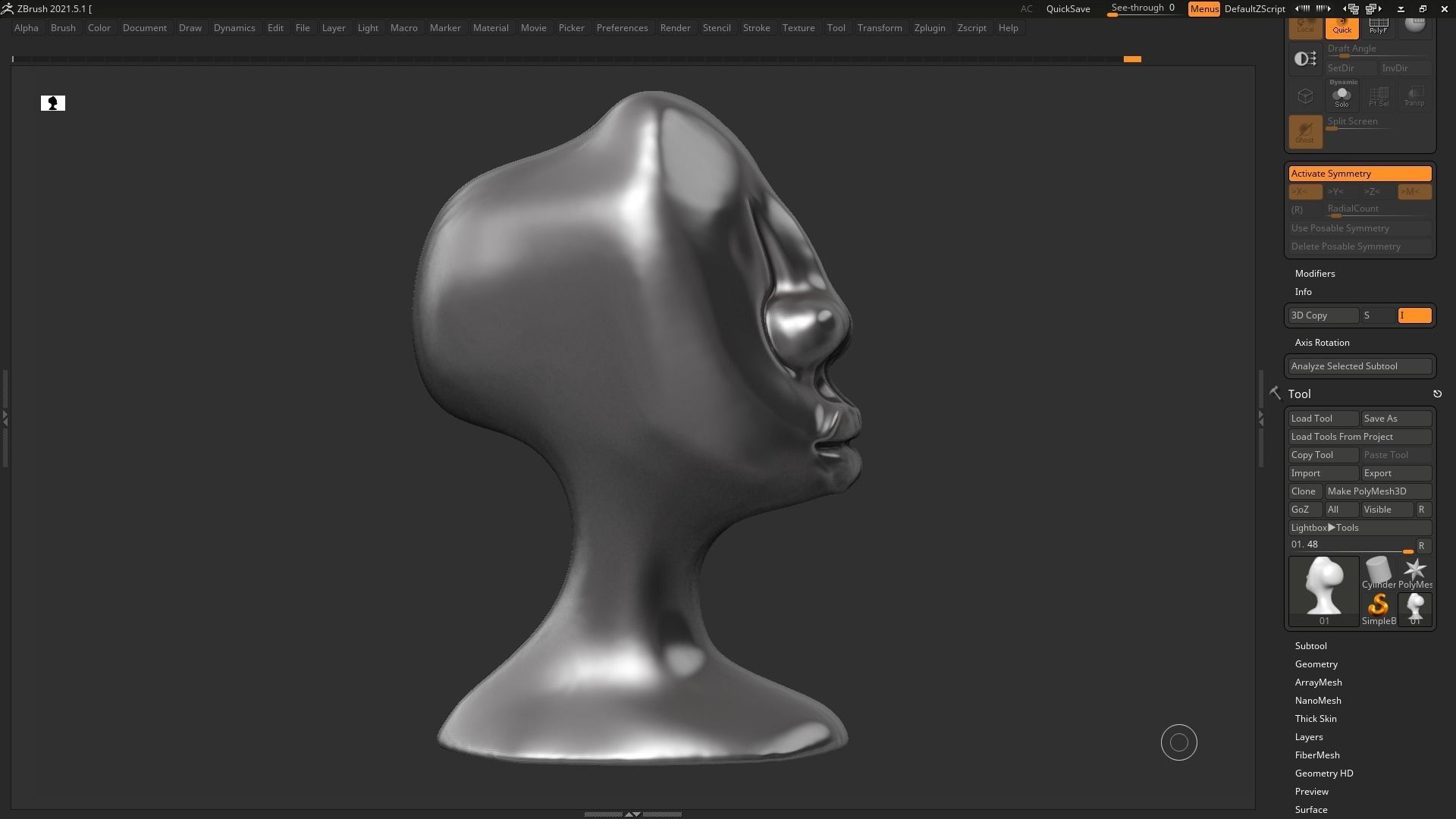 character head Idol modern sculpture 3d print model 73 3D print model_7