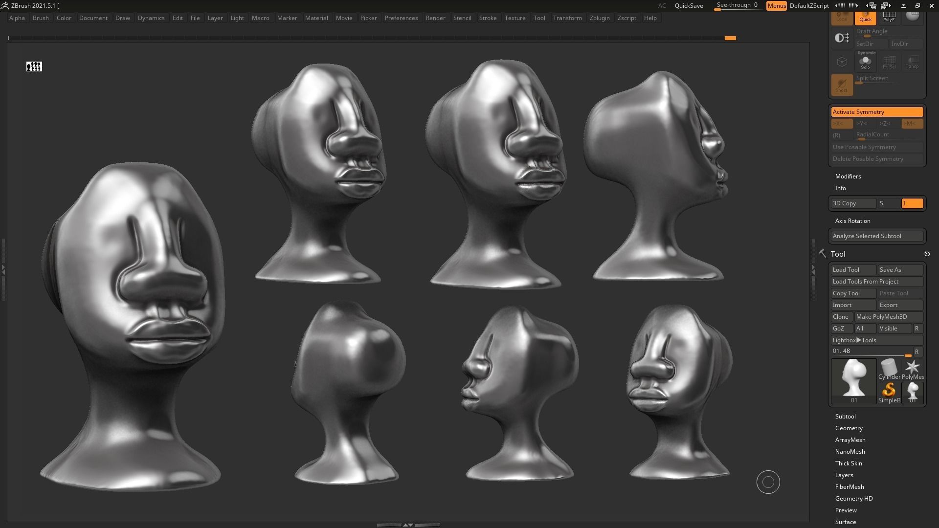 character head Idol modern sculpture 3d print model 73 3D print model_4