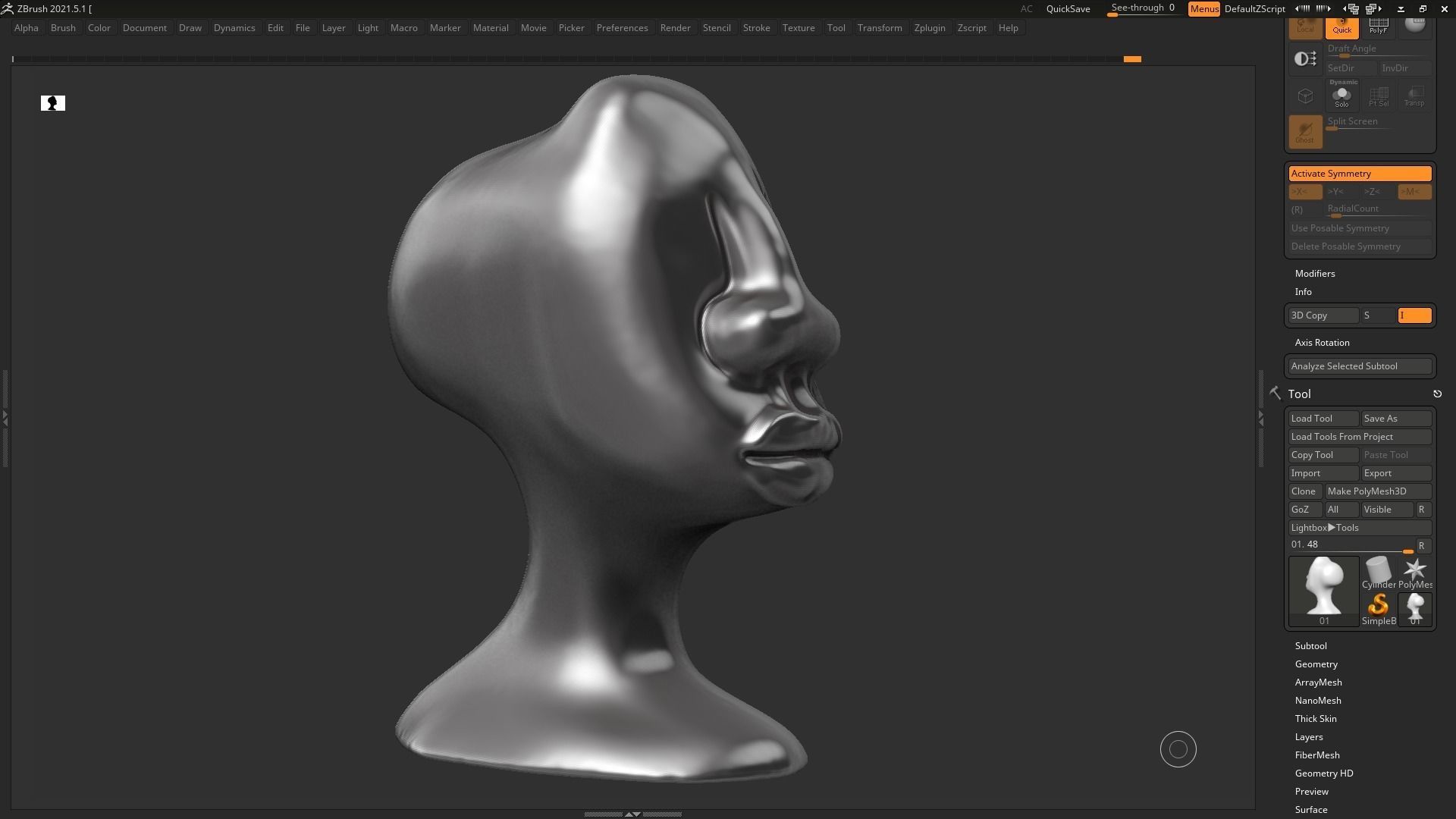 character head Idol modern sculpture 3d print model 73 3D print model_6