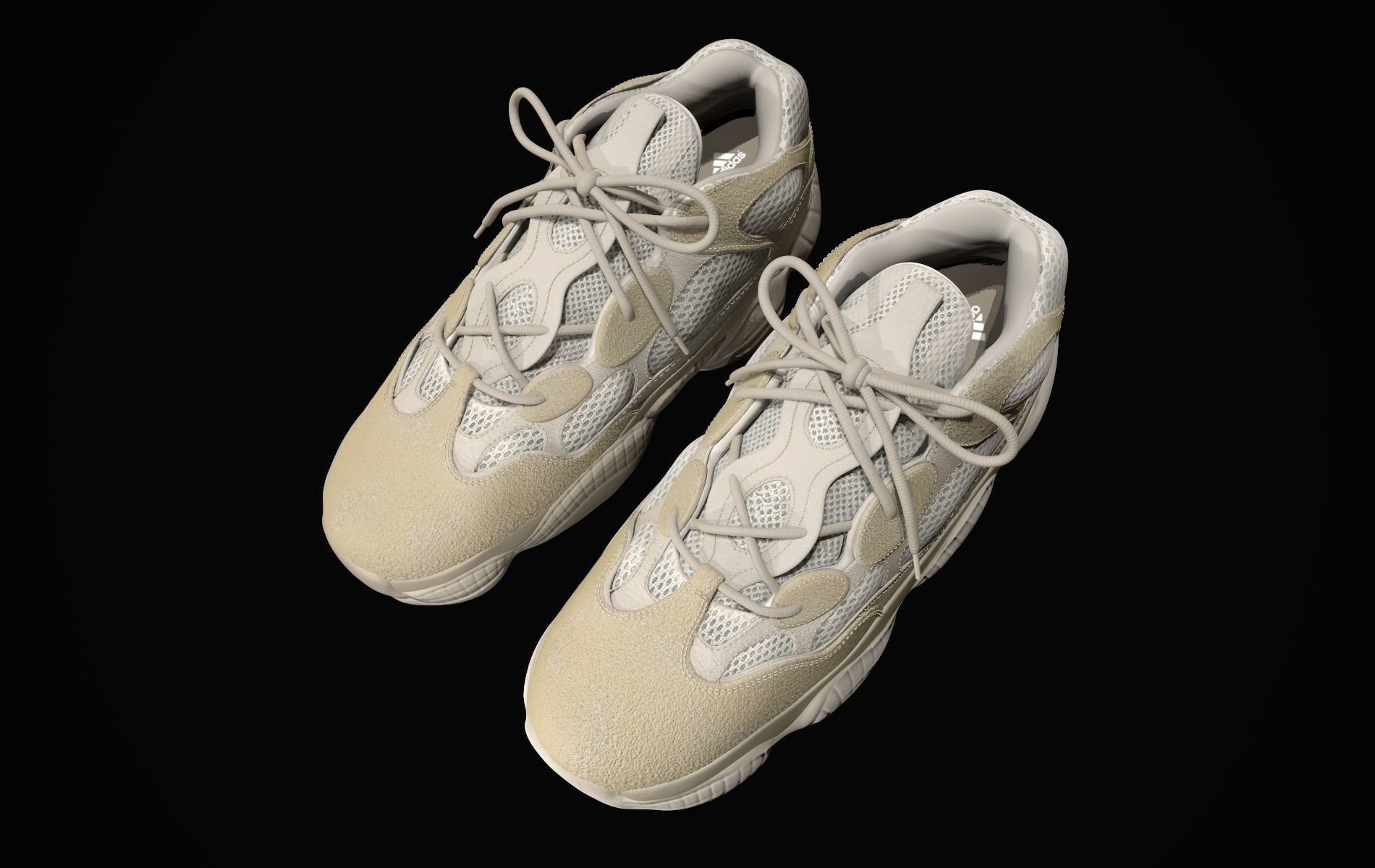  YEEZY 500 - Desert Rat - Kanye West - Streetwear Low-poly 3D model_6
