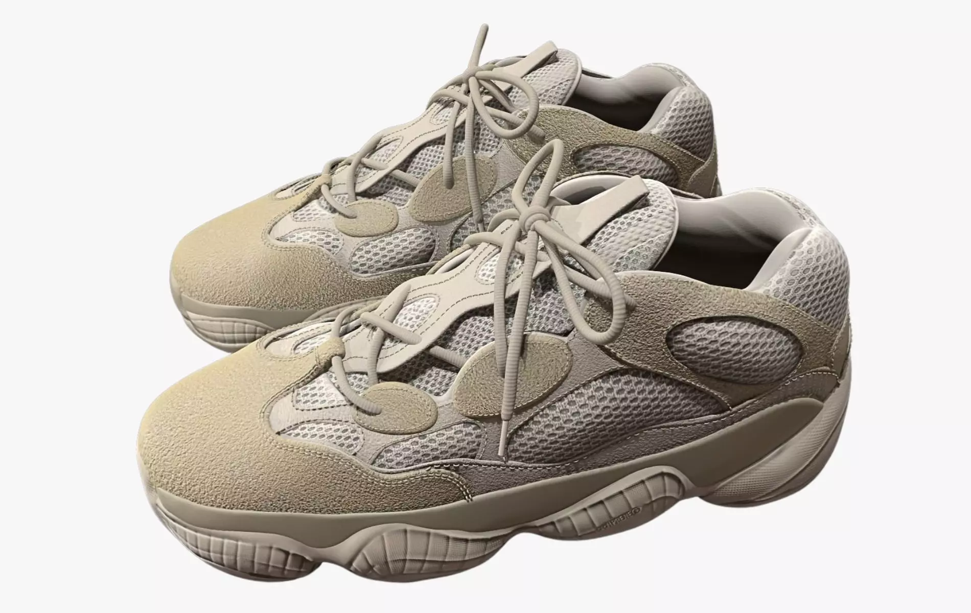  YEEZY 500 - Desert Rat - Kanye West - Streetwear Low-poly 3D model_0