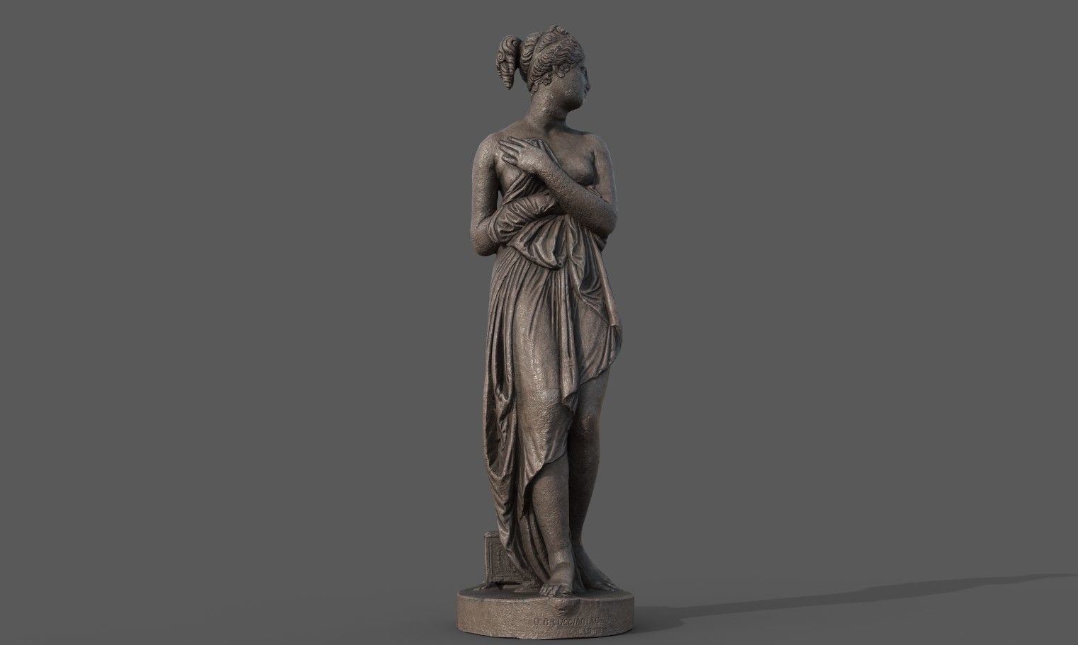 statue of Venus 1 Low-poly 3D model_8