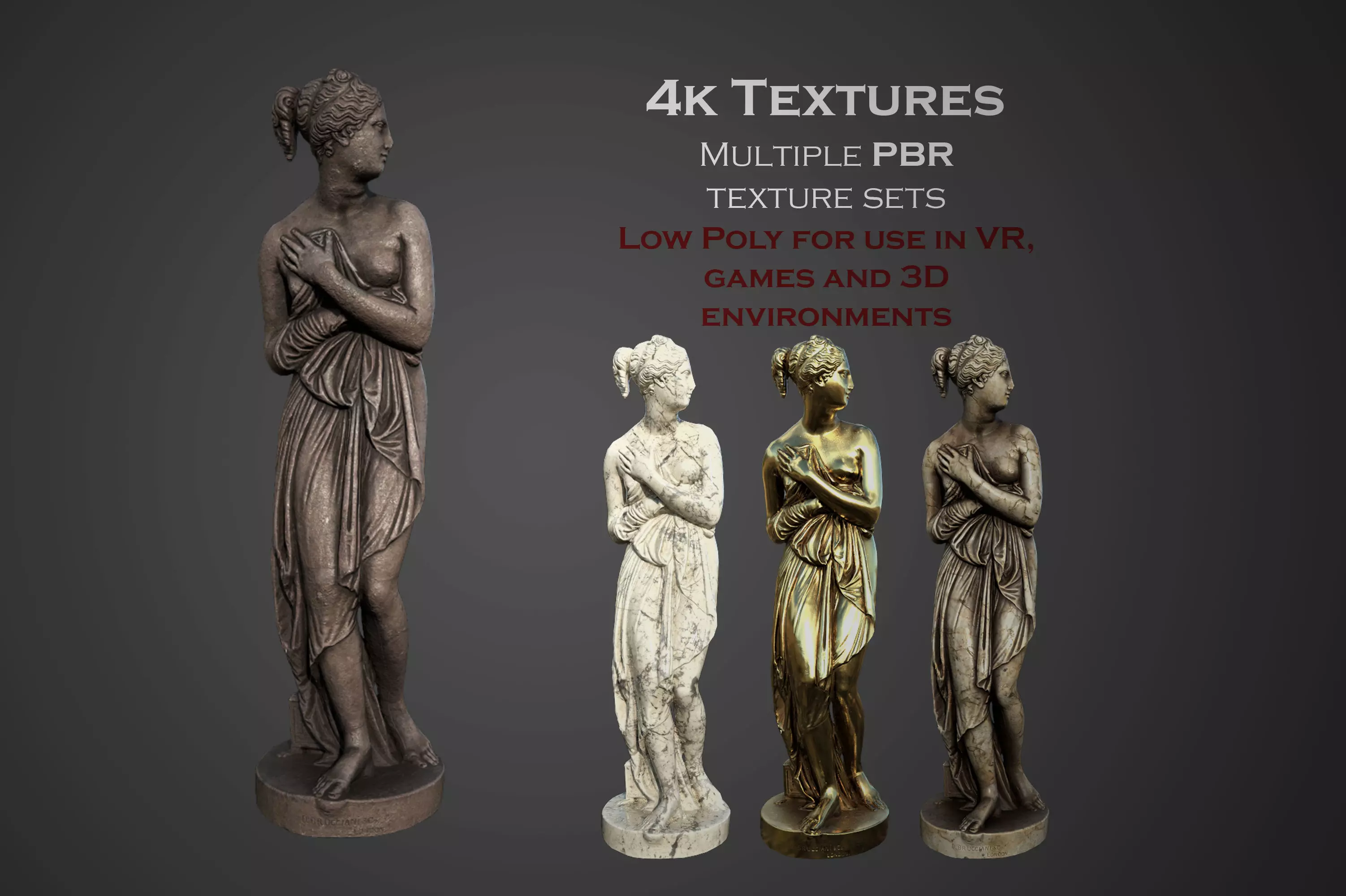 statue of Venus 1 Low-poly 3D model_0