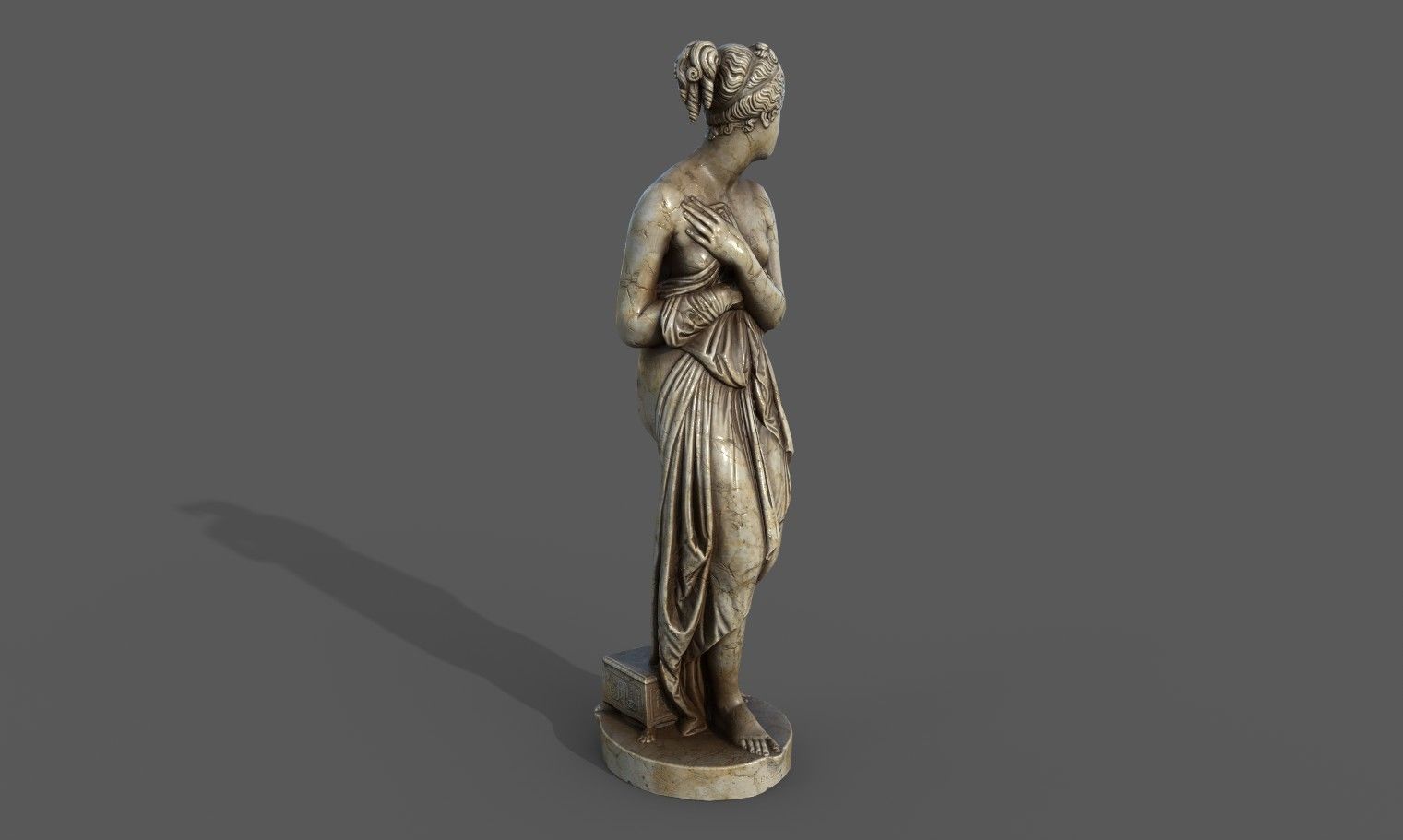 statue of Venus 1 Low-poly 3D model_16
