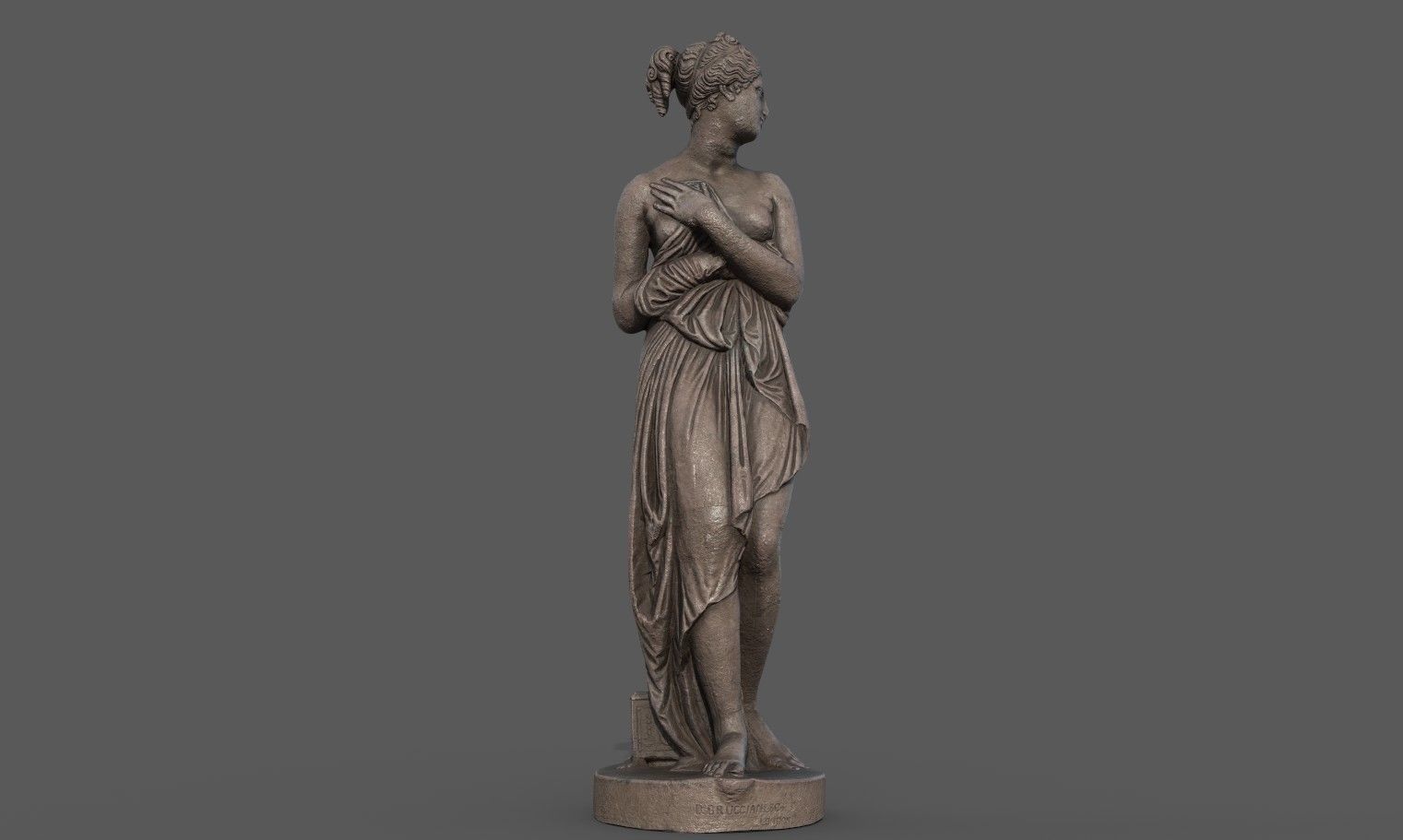 statue of Venus 1 Low-poly 3D model_7