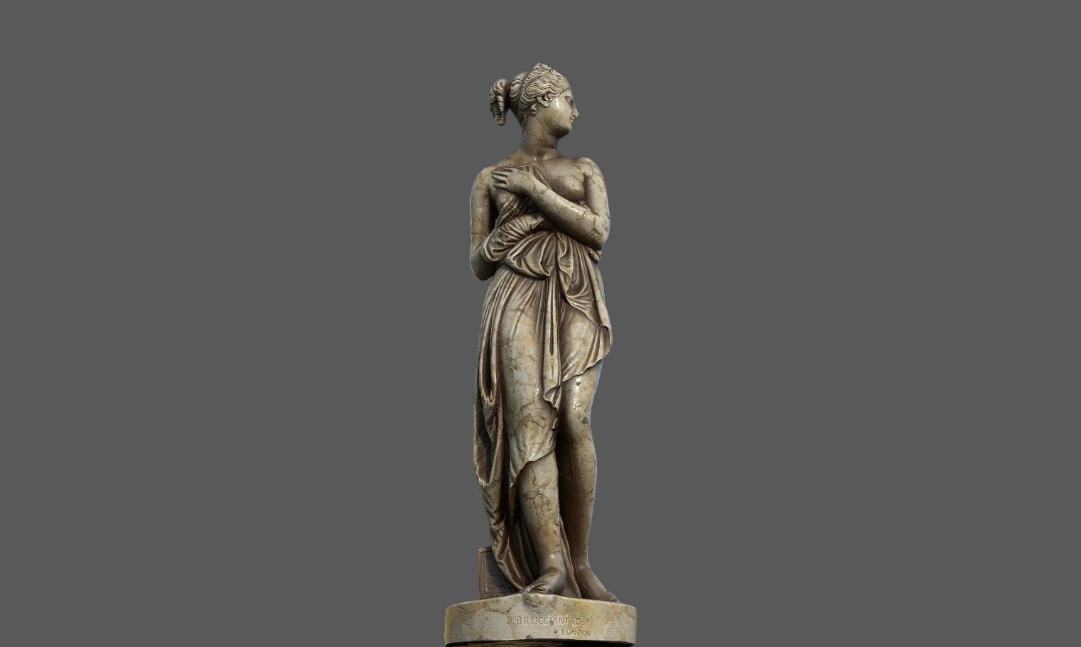 statue of Venus 1 Low-poly 3D model_17