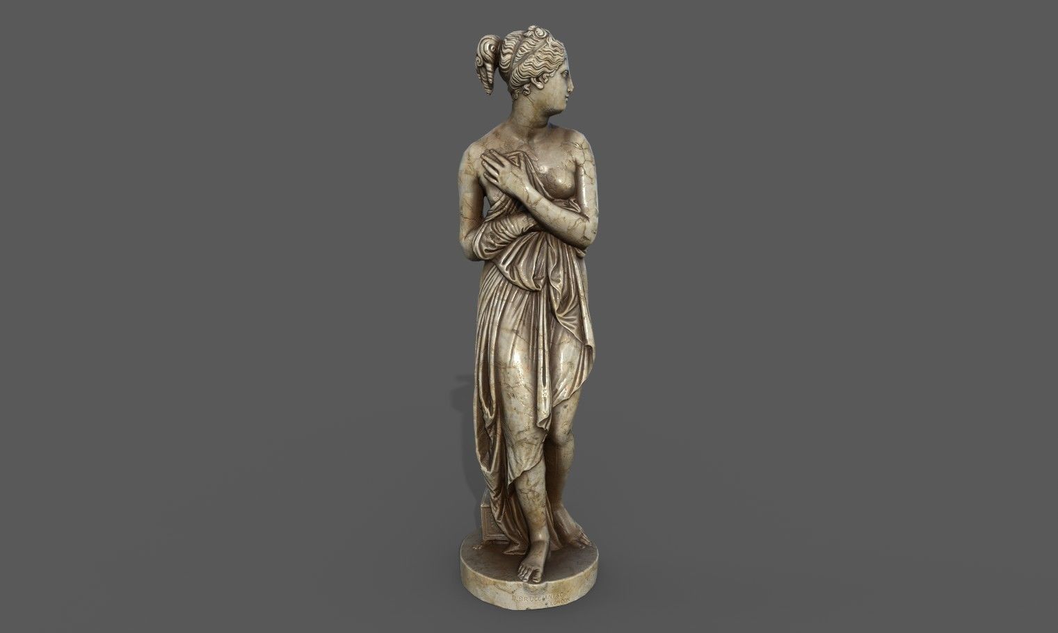 statue of Venus 1 Low-poly 3D model_19