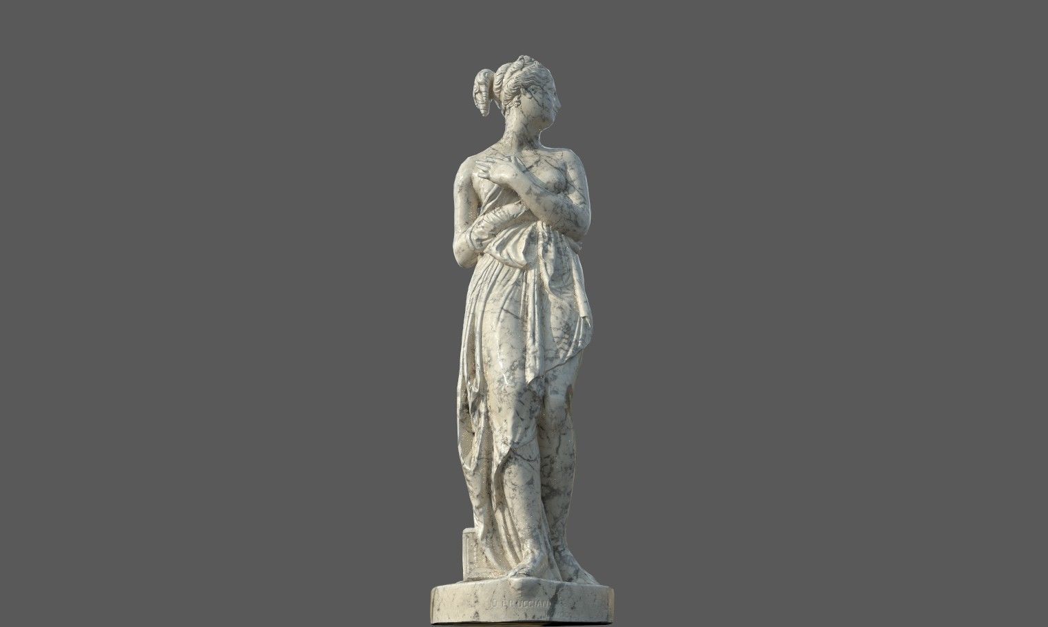 statue of Venus 1 Low-poly 3D model_29