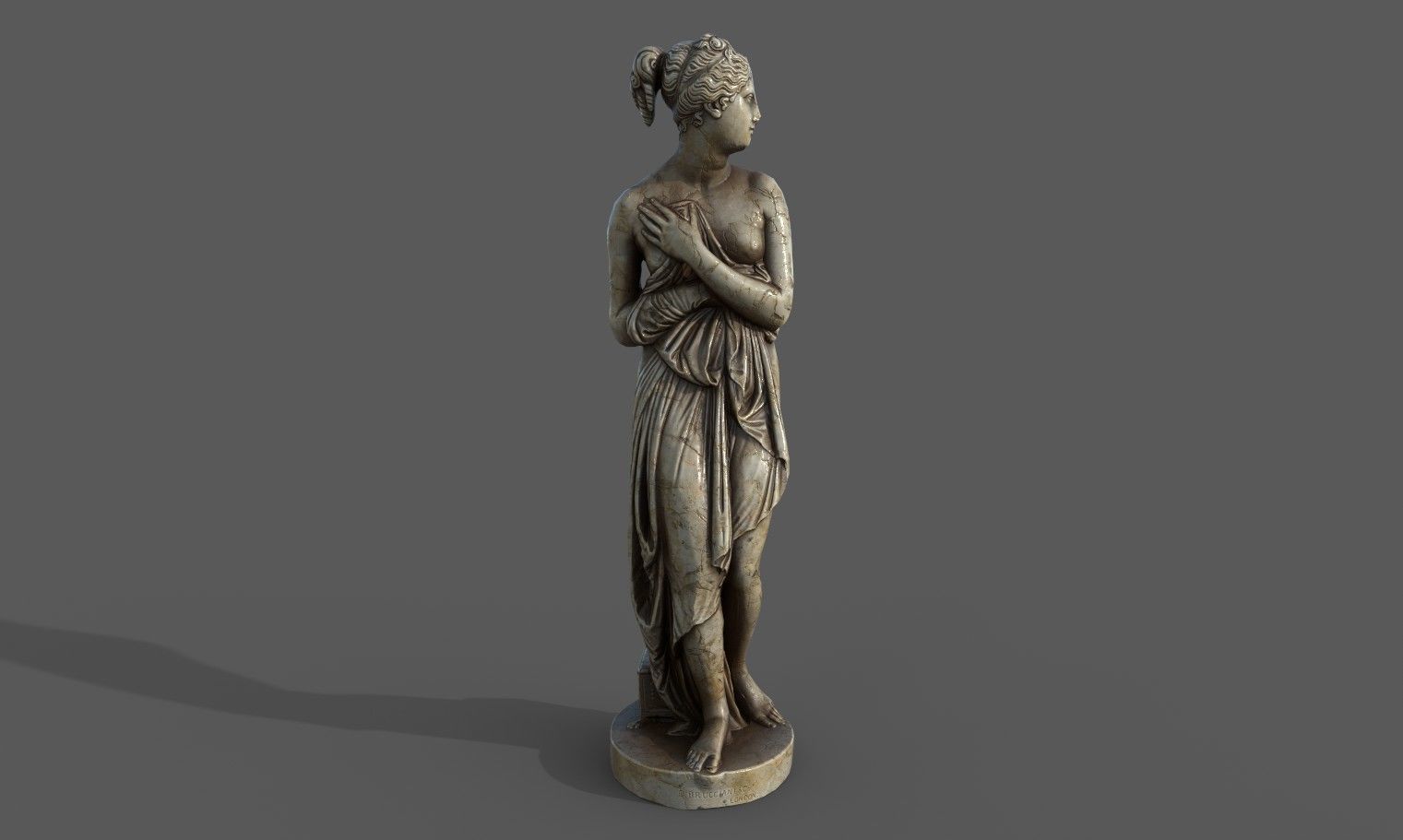 statue of Venus 1 Low-poly 3D model_21