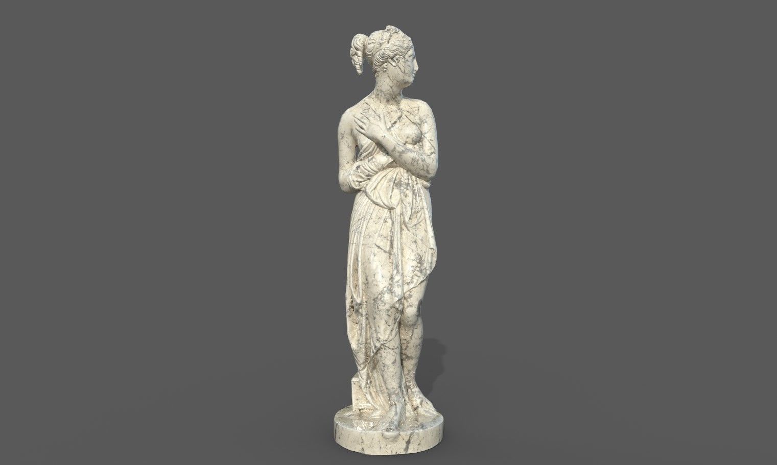 statue of Venus 1 Low-poly 3D model_32