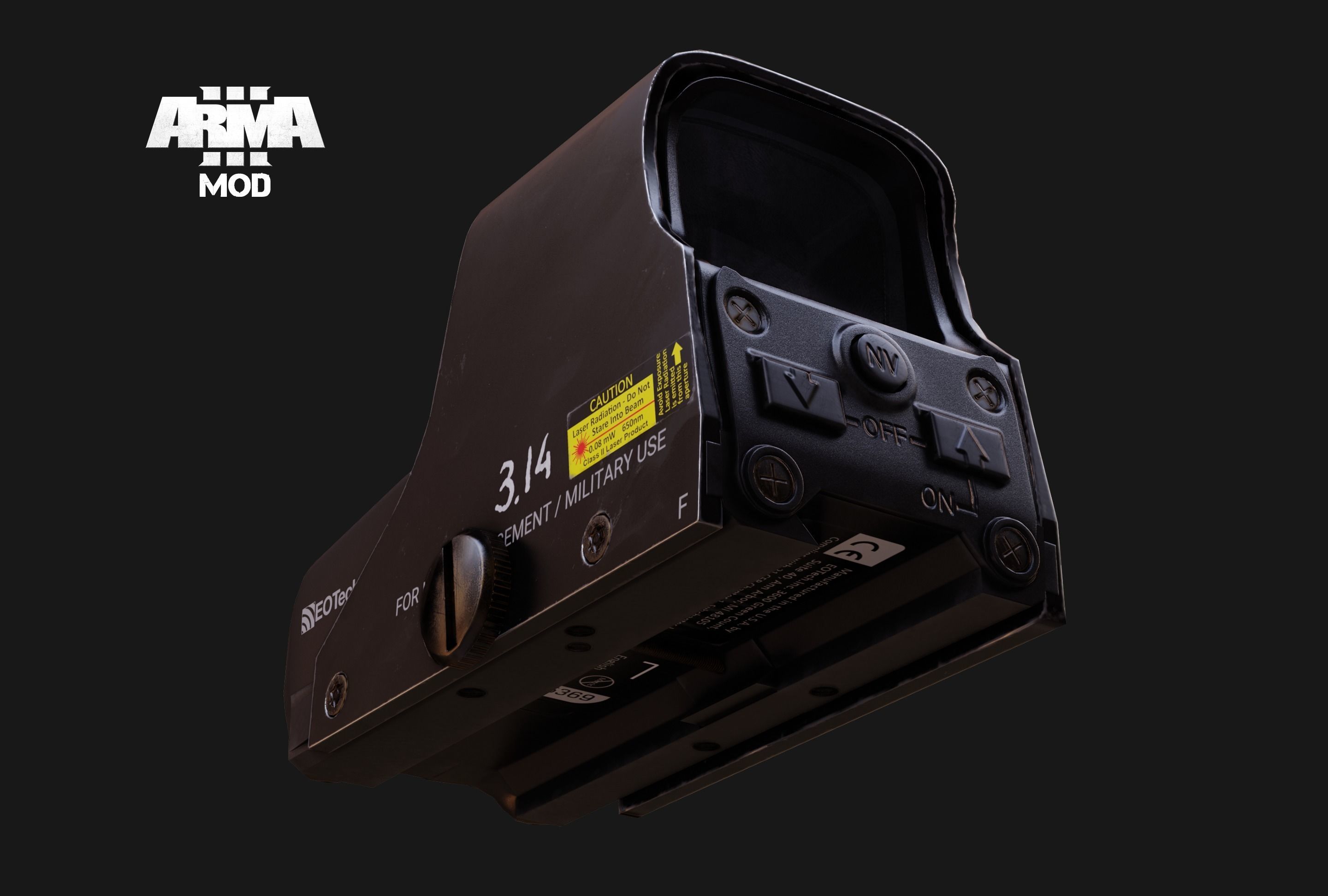 EOTech 551 Low-poly 3D model_16
