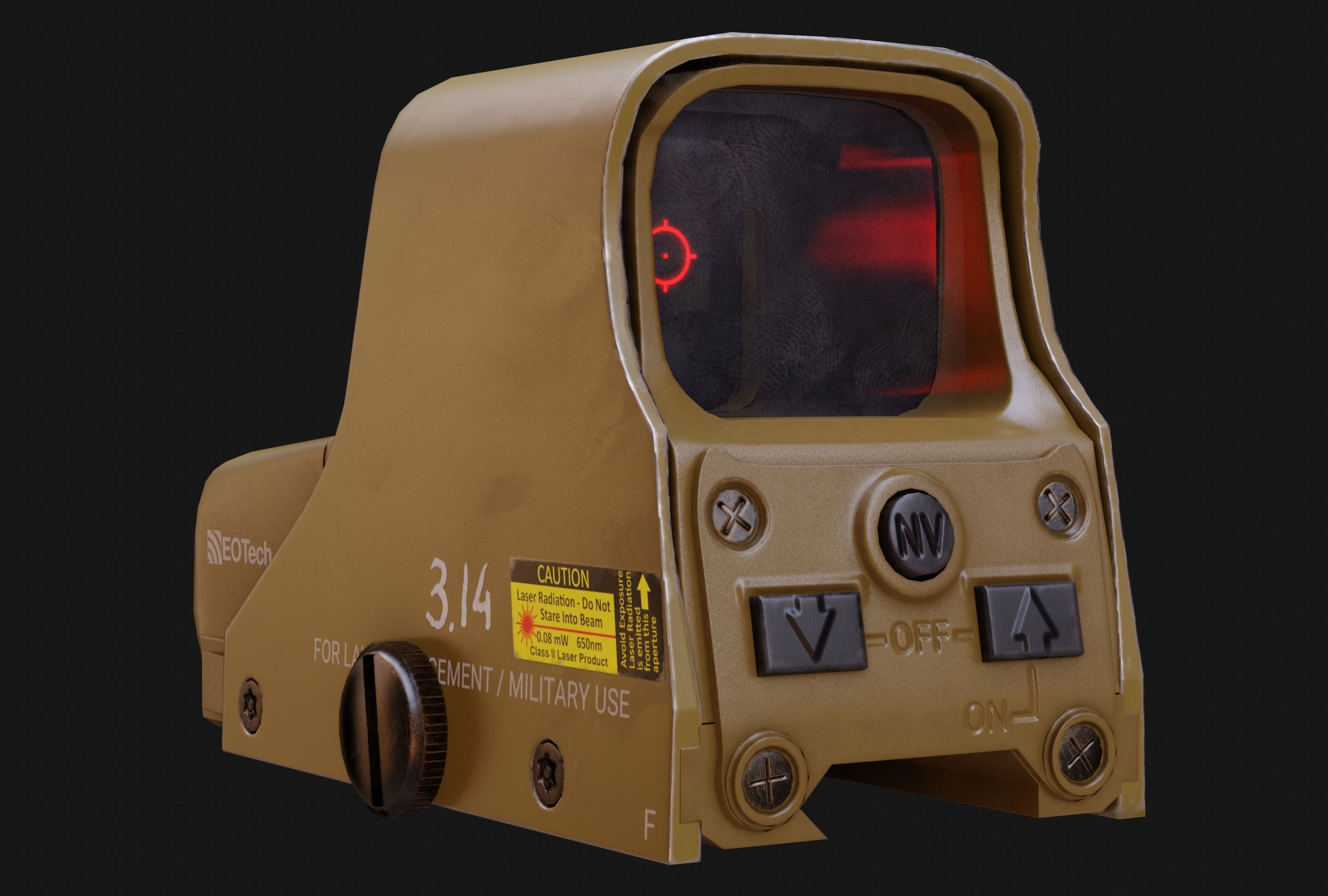 EOTech 551 Low-poly 3D model_26