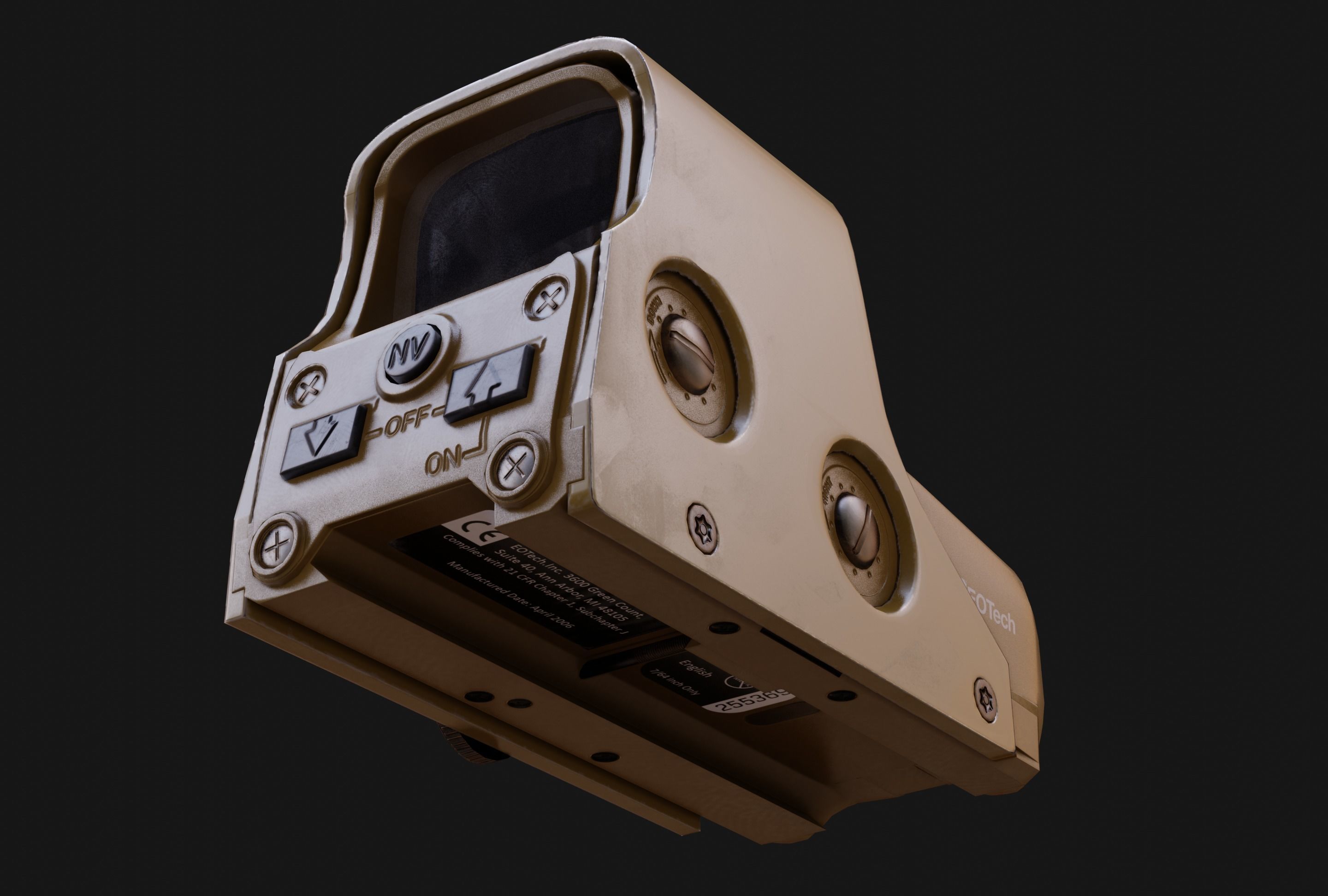 EOTech 551 Low-poly 3D model_25