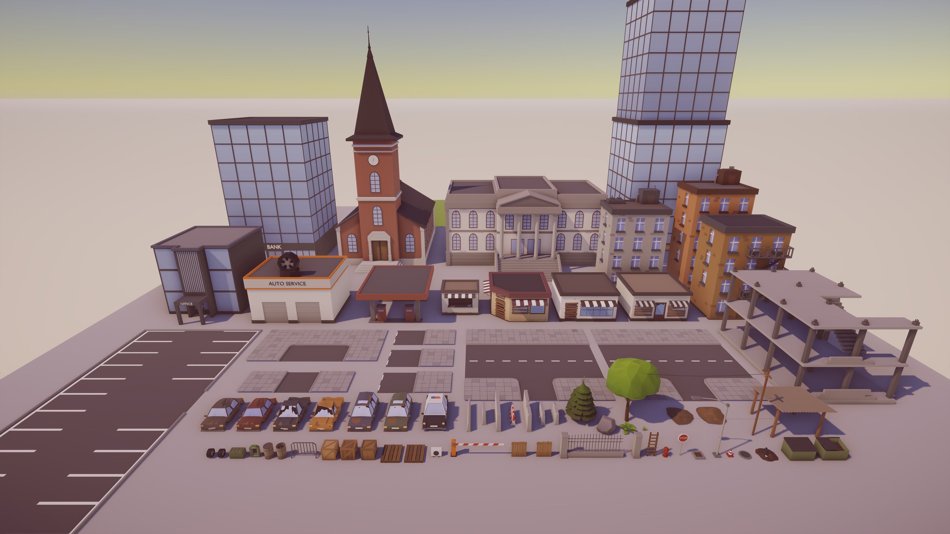 Low Poly FPS Map Vol1 Low-poly 3D model_8