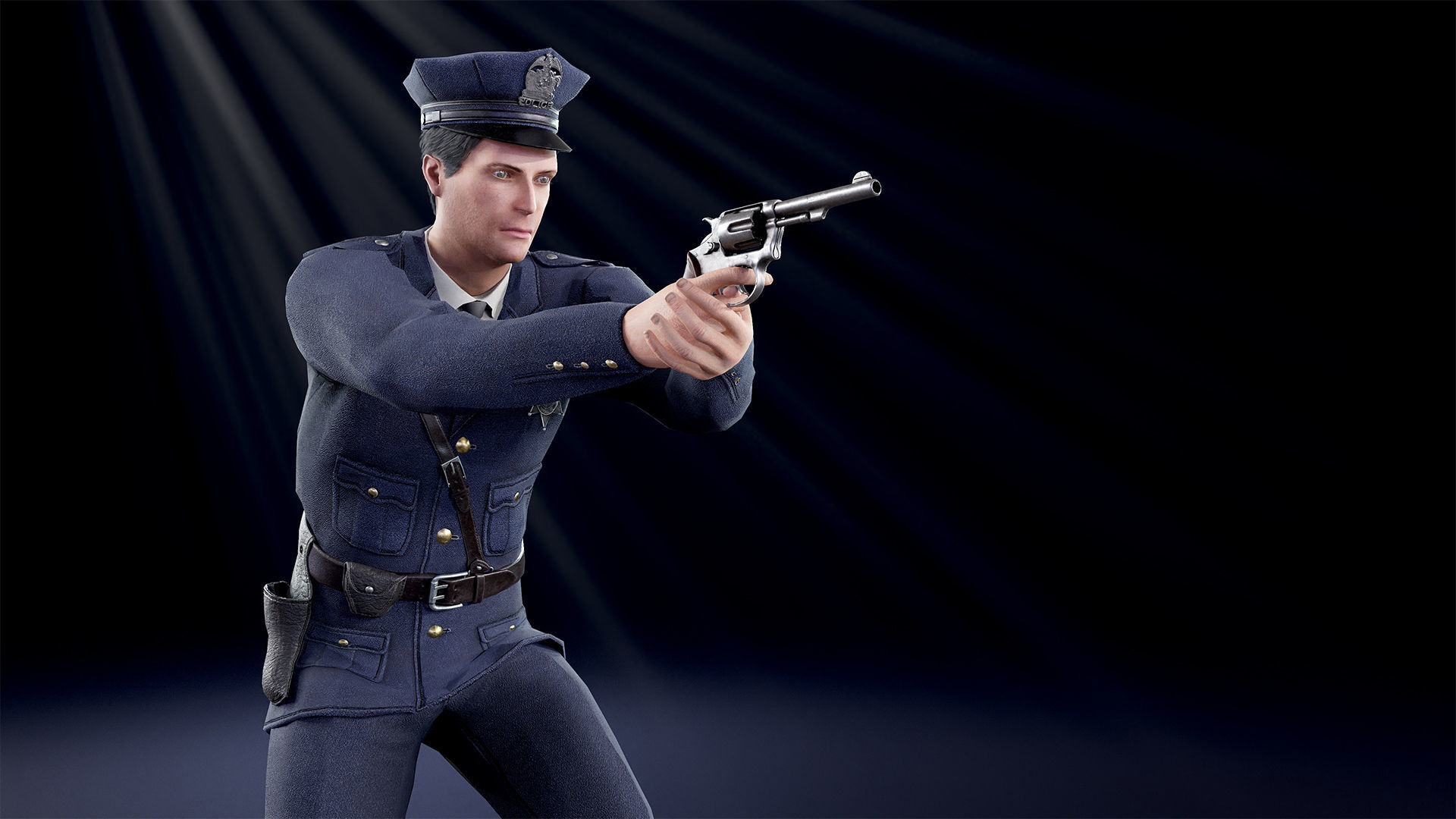 Policeman Low-poly 3D model_10