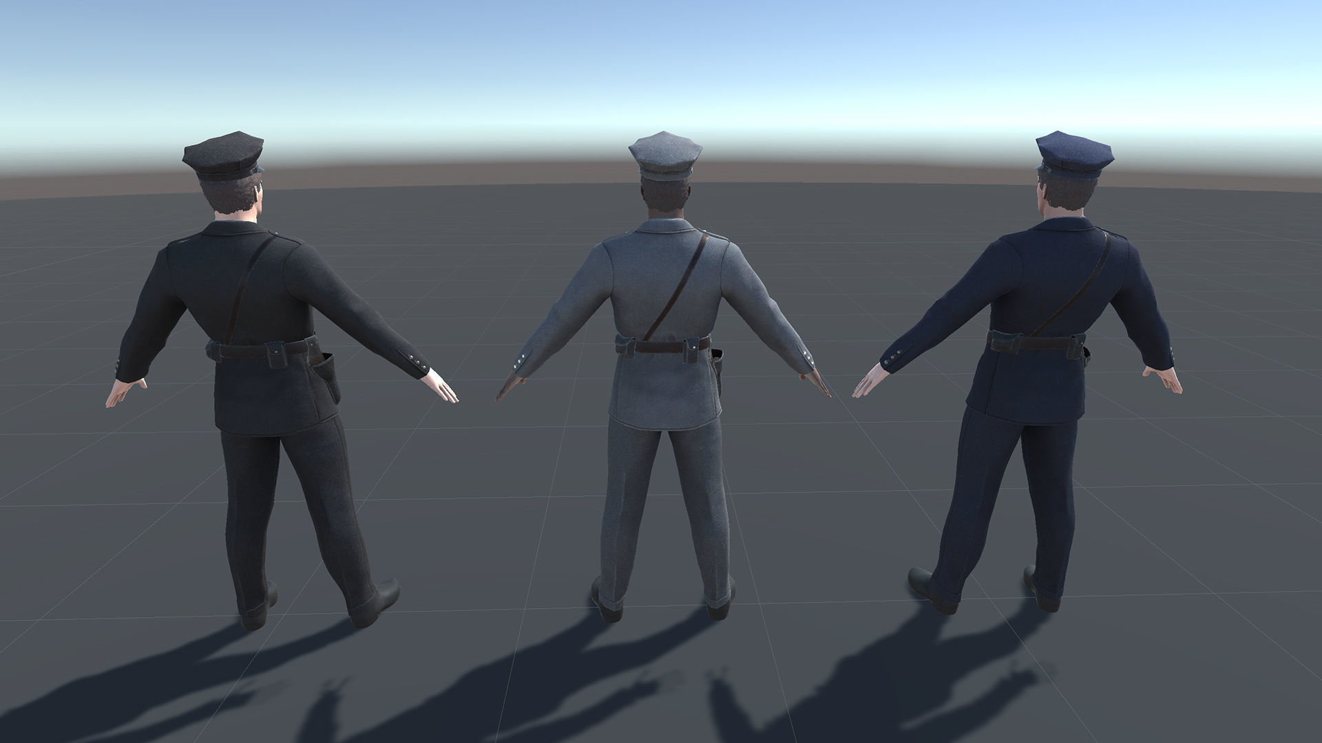 Policeman Low-poly 3D model_24