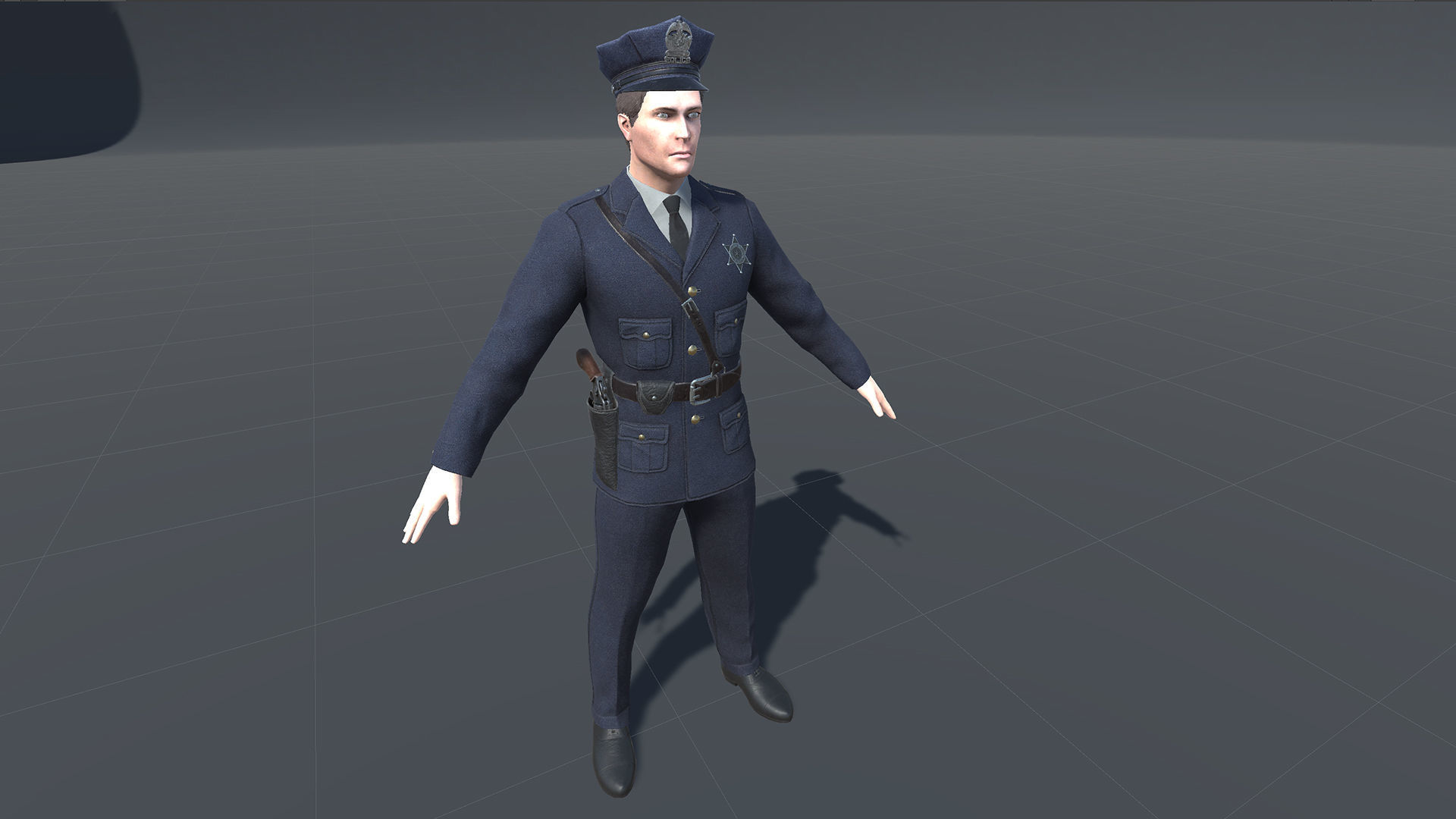 Policeman Low-poly 3D model_25