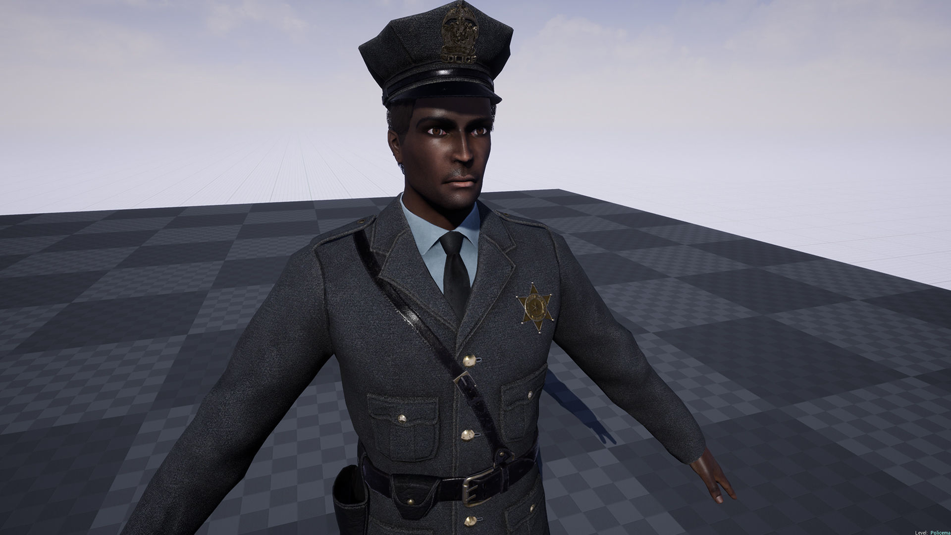 Policeman Low-poly 3D model_18