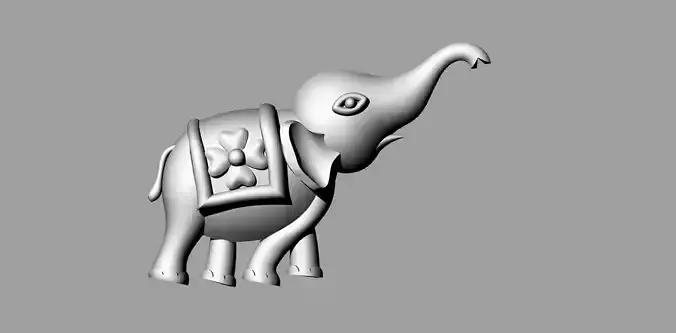 elephant hati  stl file only 3D print model