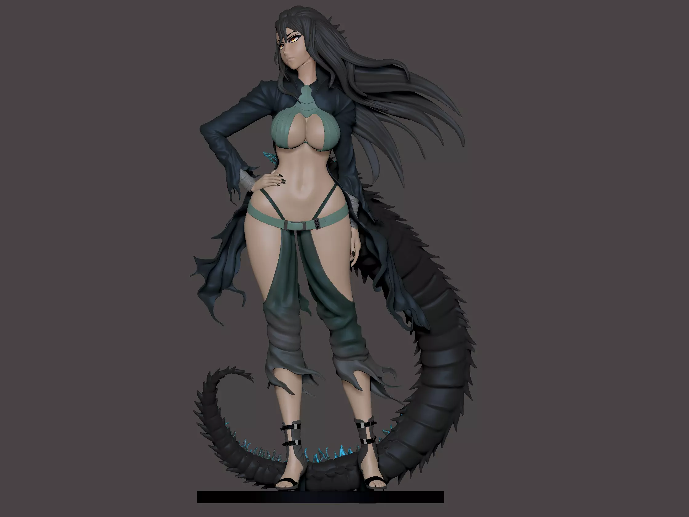 Godzilla - Gojira - Anime Girl - Waifu  3D print model_0