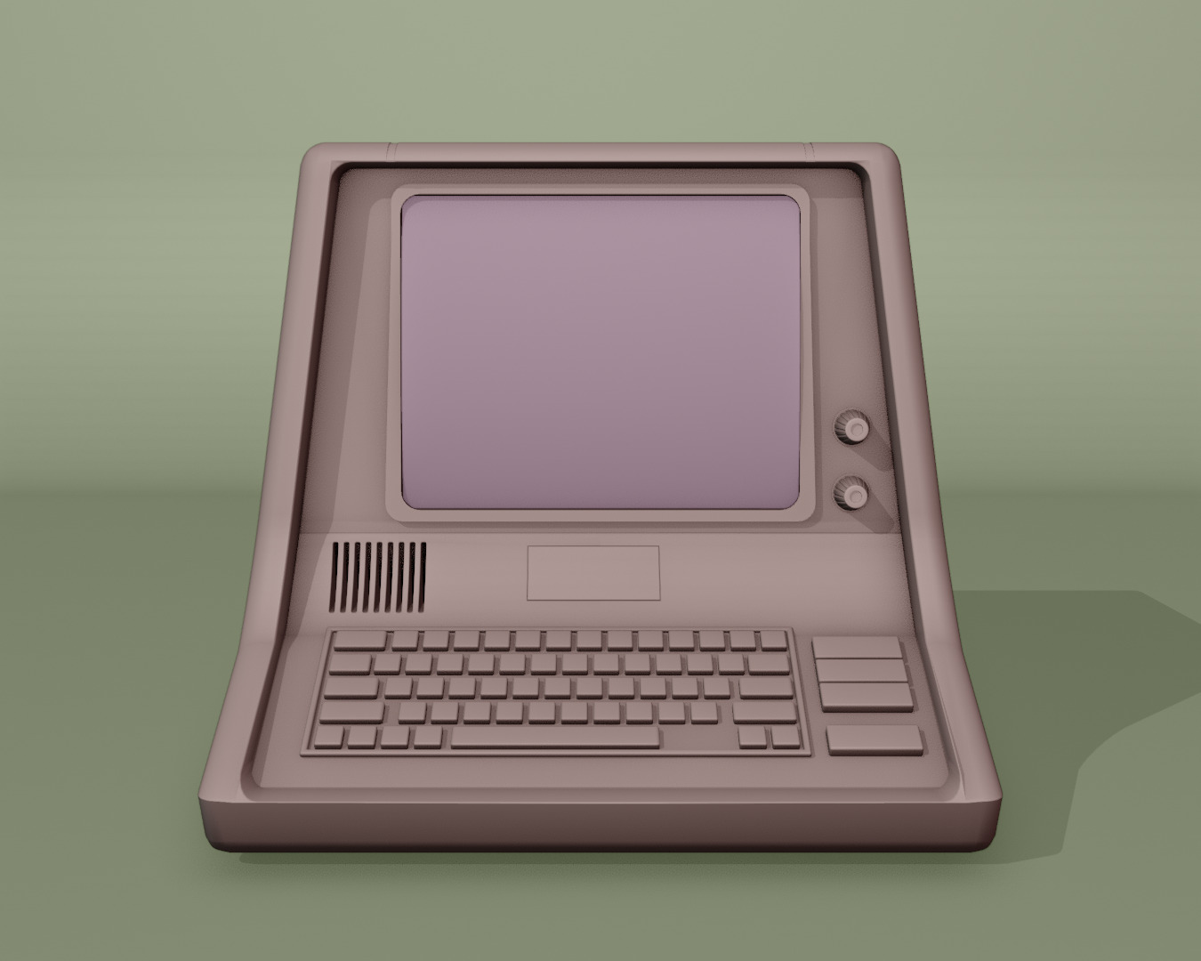 Retro Post-Apocalyptic Terminal - Game-Ready 3D Model - Fallout Free low-poly 3D model_4
