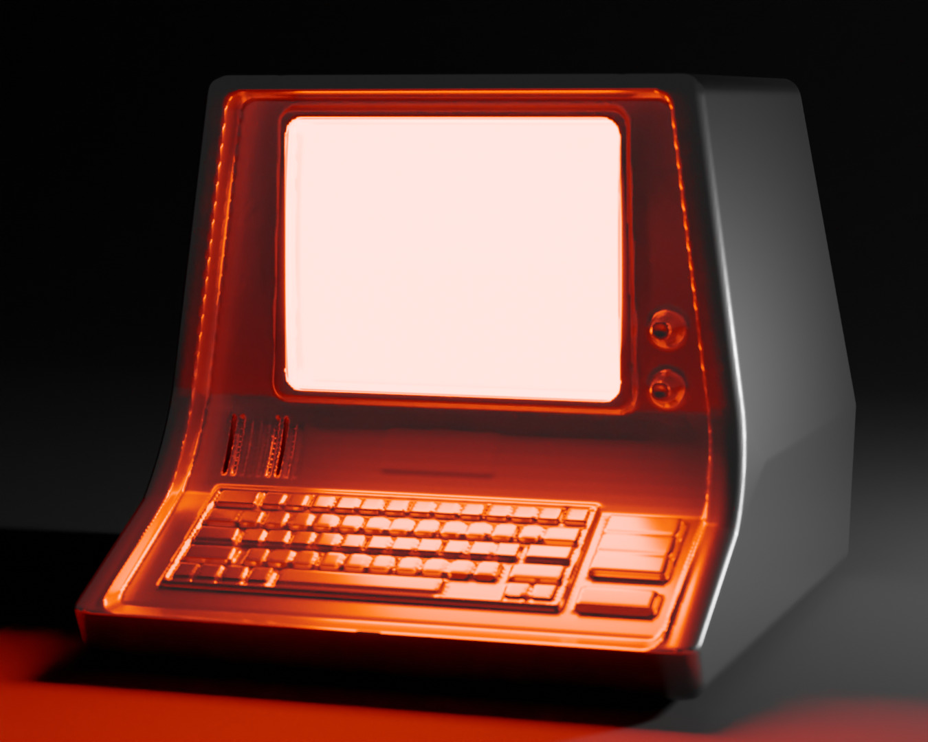 Retro Post-Apocalyptic Terminal - Game-Ready 3D Model - Fallout Free low-poly 3D model_8