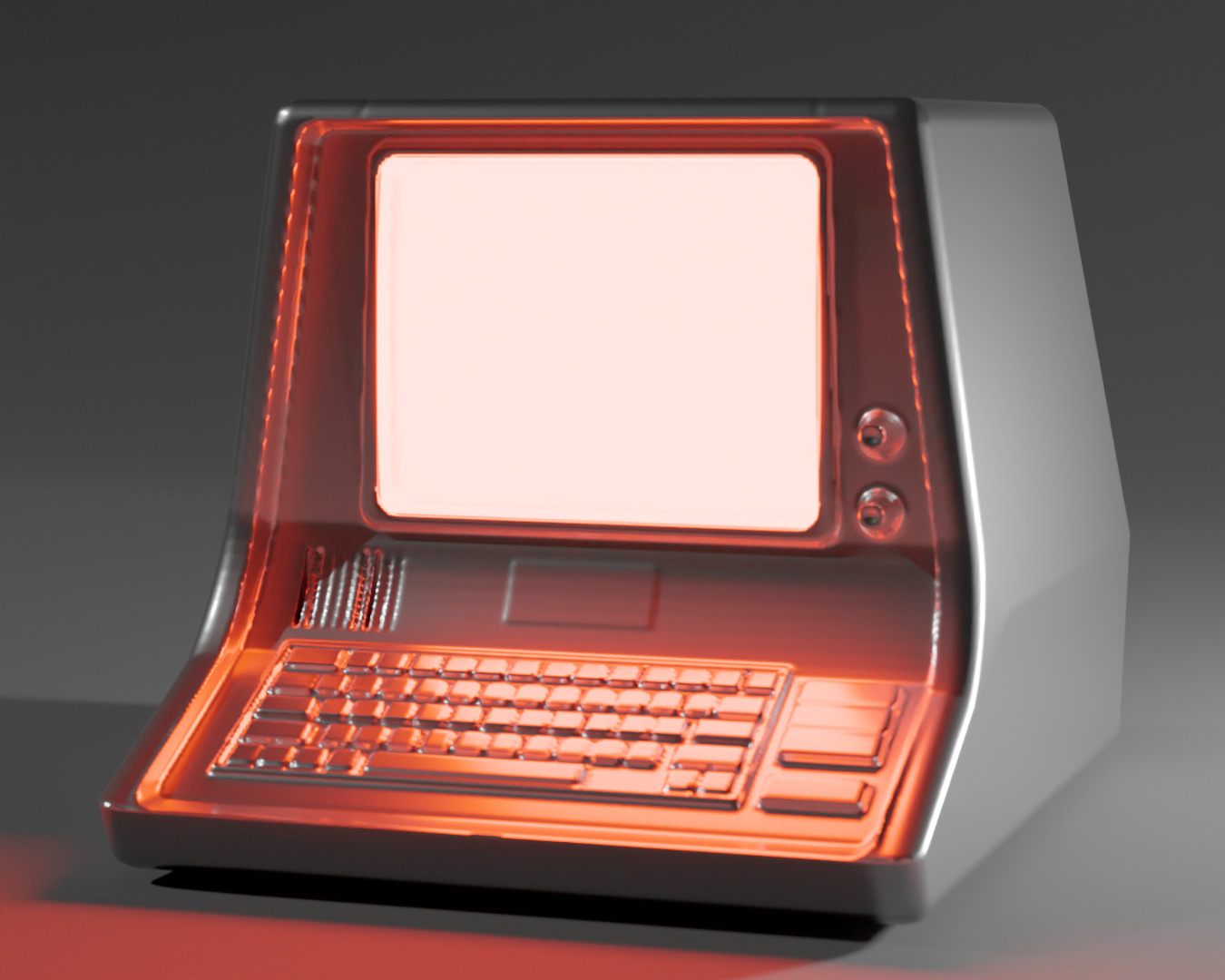 Retro Post-Apocalyptic Terminal - Game-Ready 3D Model - Fallout Free low-poly 3D model_9