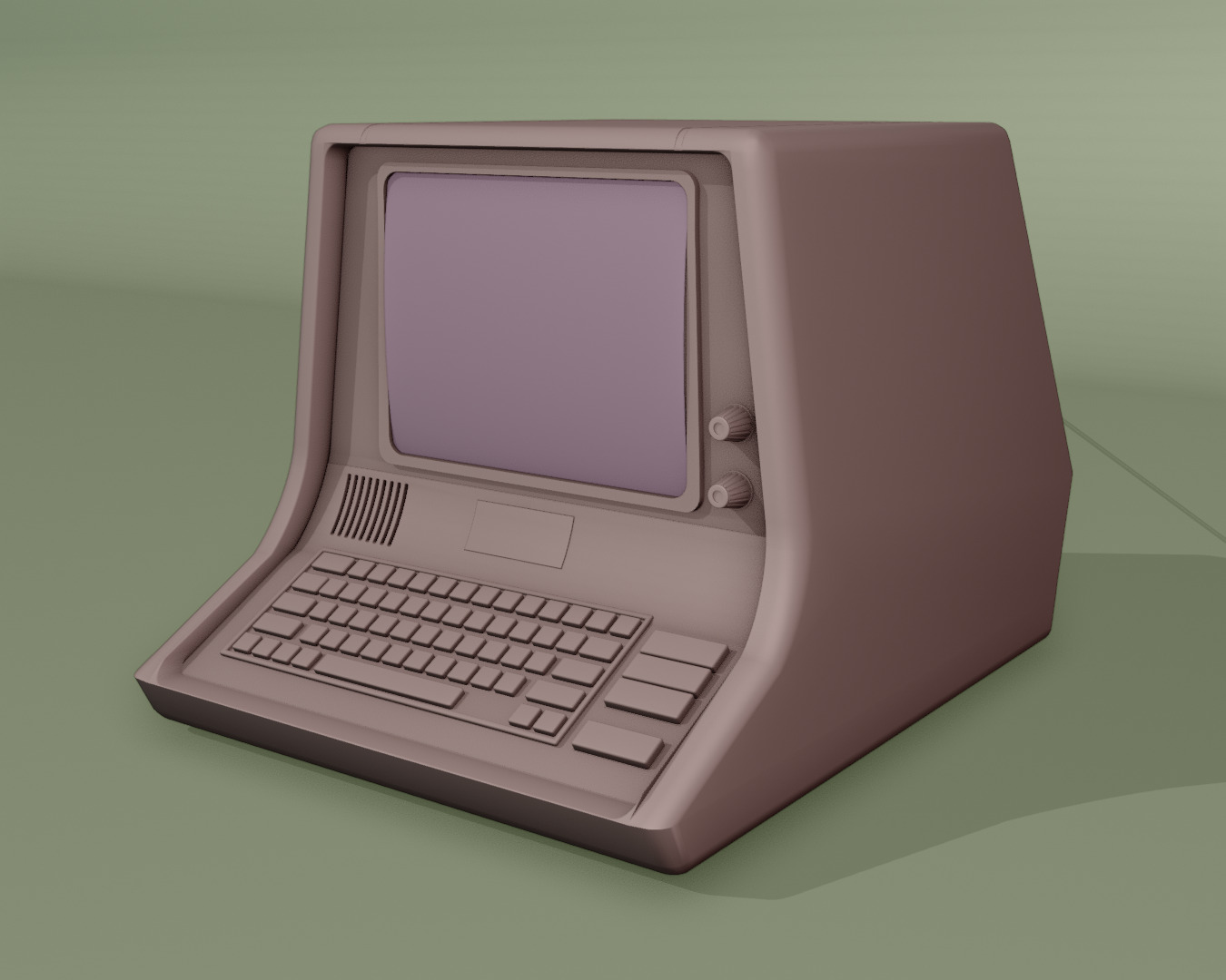 Retro Post-Apocalyptic Terminal - Game-Ready 3D Model - Fallout Free low-poly 3D model_3