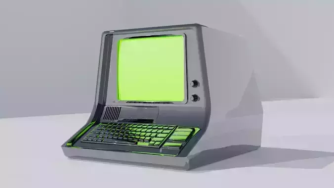 Retro Post-Apocalyptic Terminal - Game-Ready 3D Model - Fallout