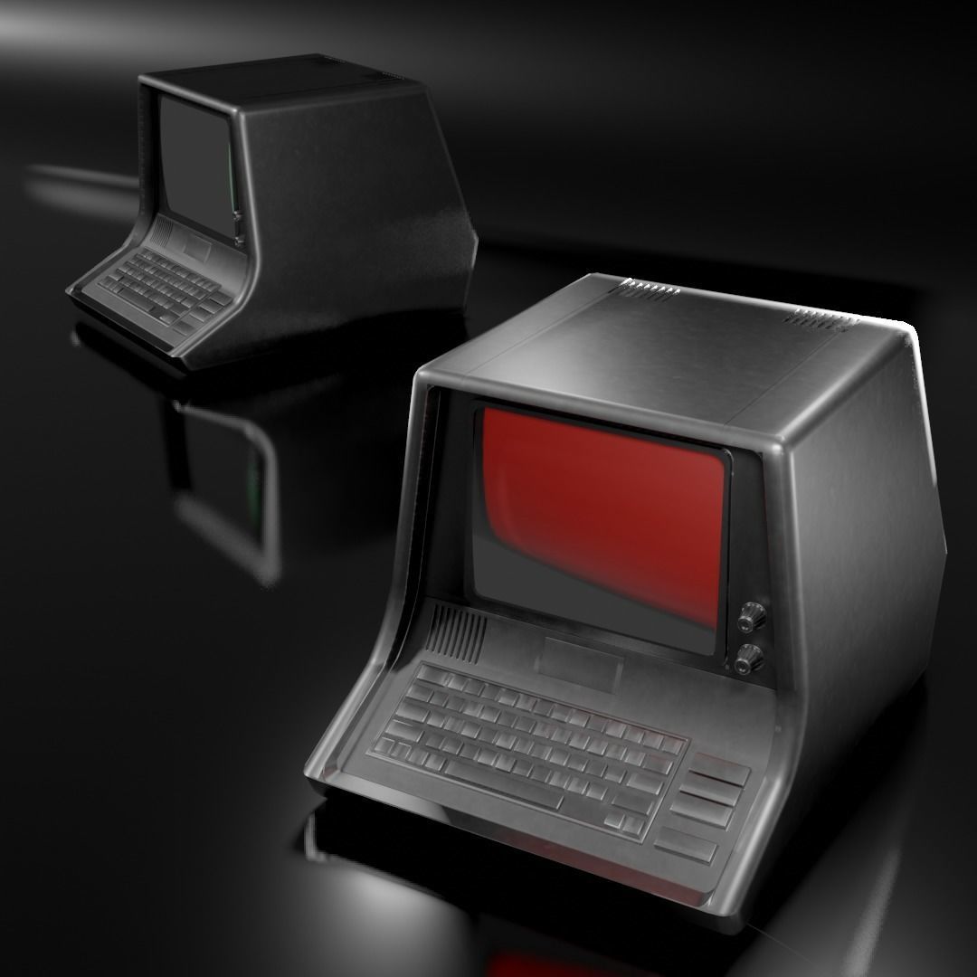 Retro Post-Apocalyptic Terminal - Game-Ready 3D Model - Fallout Free low-poly 3D model_1