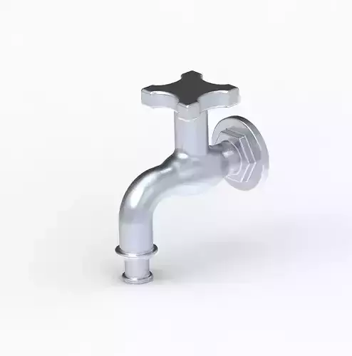 Modern Washing Machine Tap 3D print model
