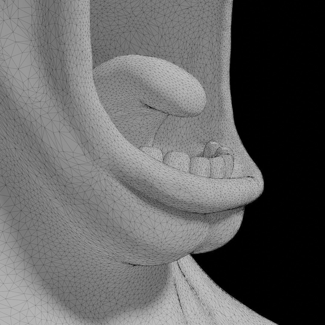 Zombie 1 human head 3D print model_8
