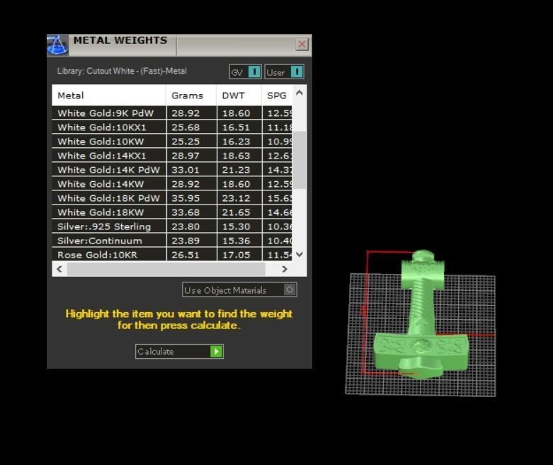 hammer 3d model golden thor 3D print model_4