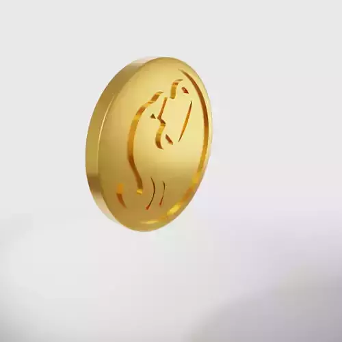 AQUARIUS Zodiac sign coin