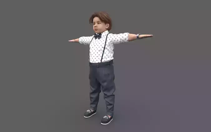 Teen Boy Gunther Low-poly 3D model
