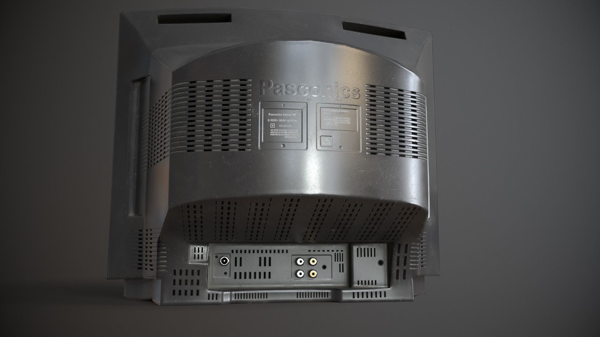 TV Retro 90s Low-poly 3D model_7