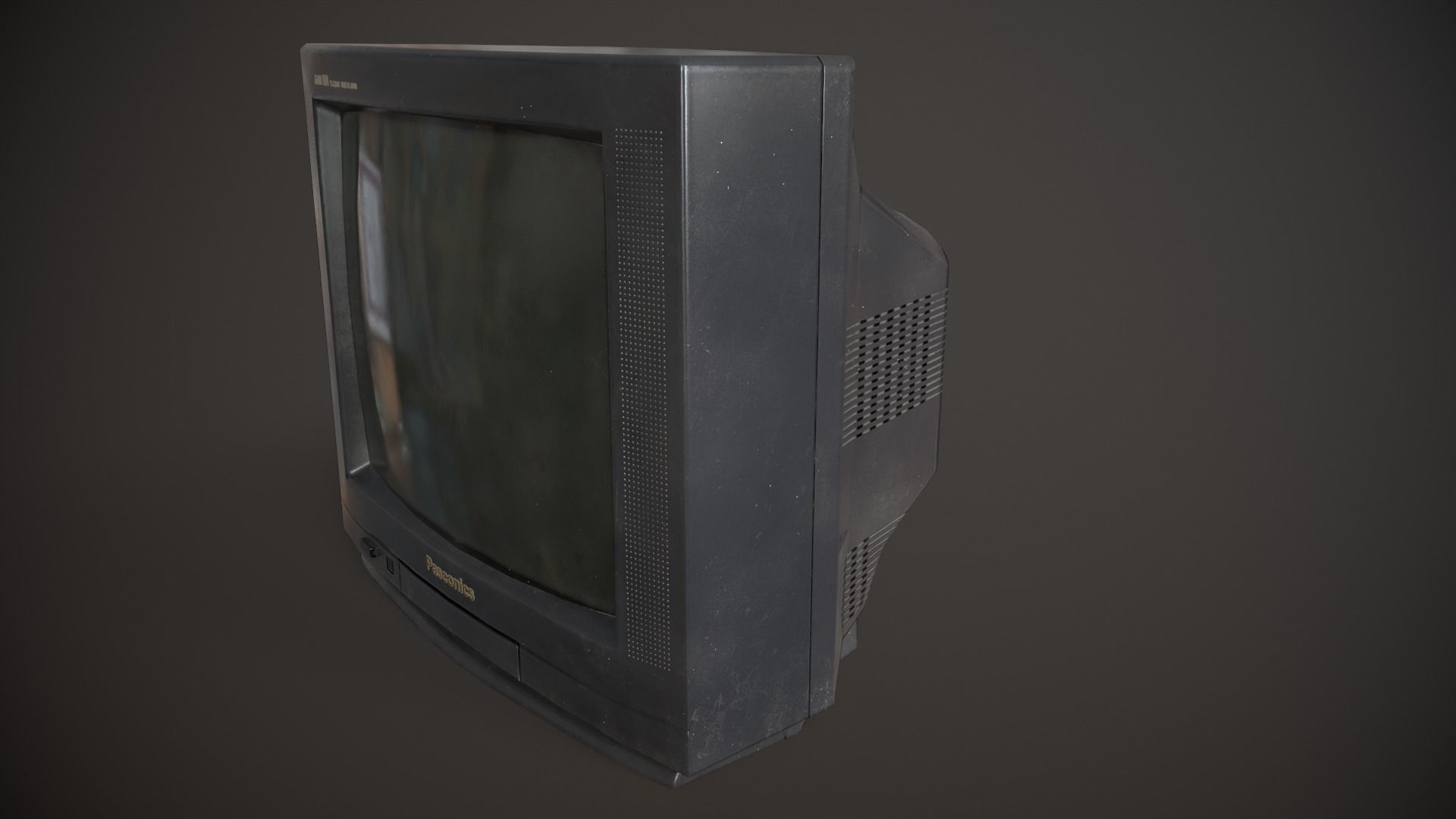 TV Retro 90s Low-poly 3D model_5