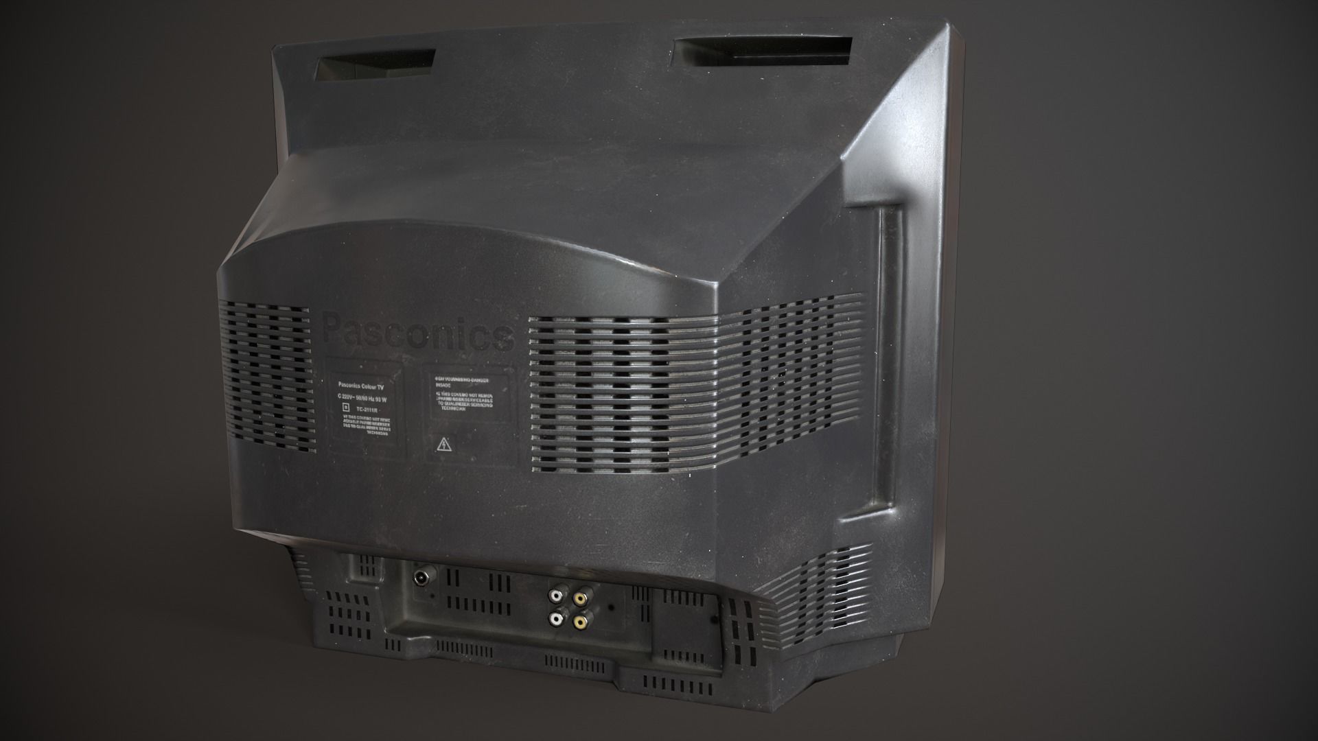 TV Retro 90s Low-poly 3D model_1