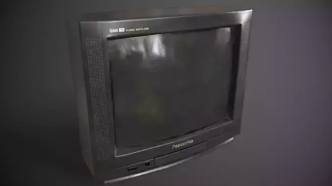 TV Retro 90s Low-poly 3D model